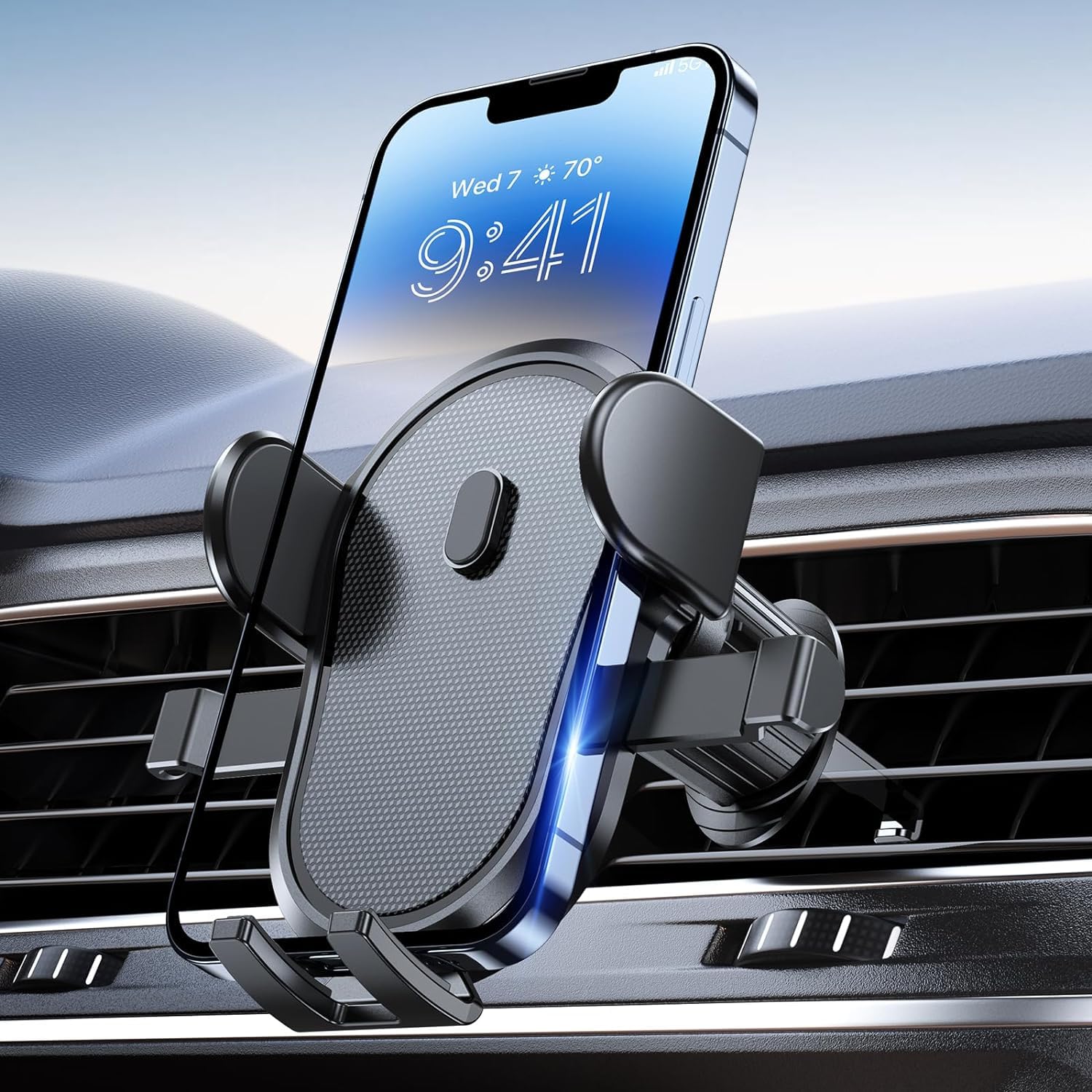Miracase Porta Cellulare Auto [Fissaggio con Un Solo Tocco] Supporto Telefono Auto Utilizzabile con Una Sola Mano Porta Telefono Auto Compatibile con Tutti Gli Cellulari