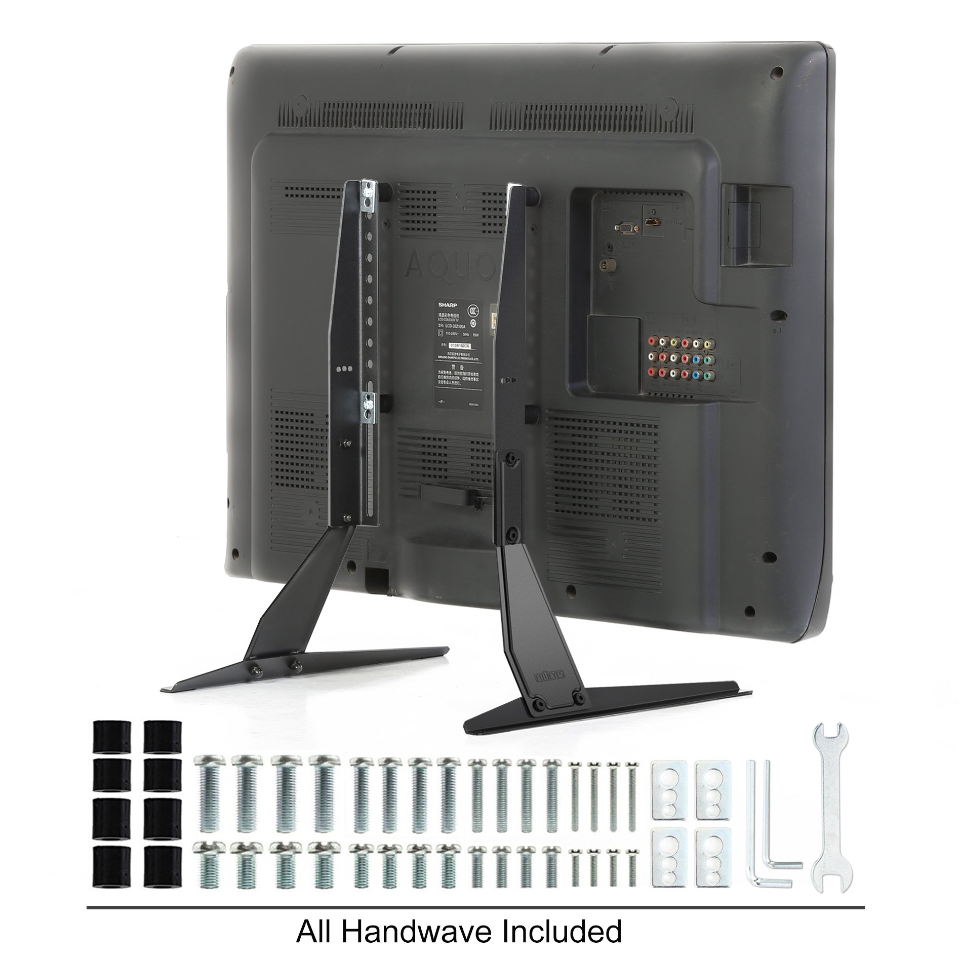 FITUEYES Universal TV Pedestal Stand for 2337 inch Table TV Base