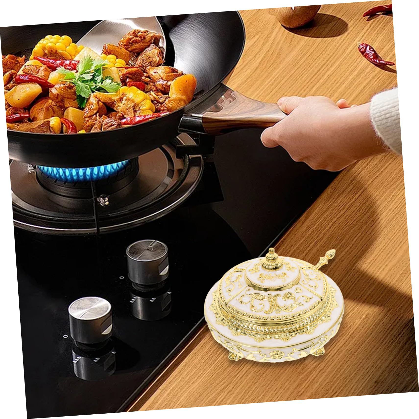 Alipis Tarro De Condimentos Forma De Tarro De Especias De Cocina Caja De Almacenamiento De Condimentos Hogar Restaurante Dispensador De Especias