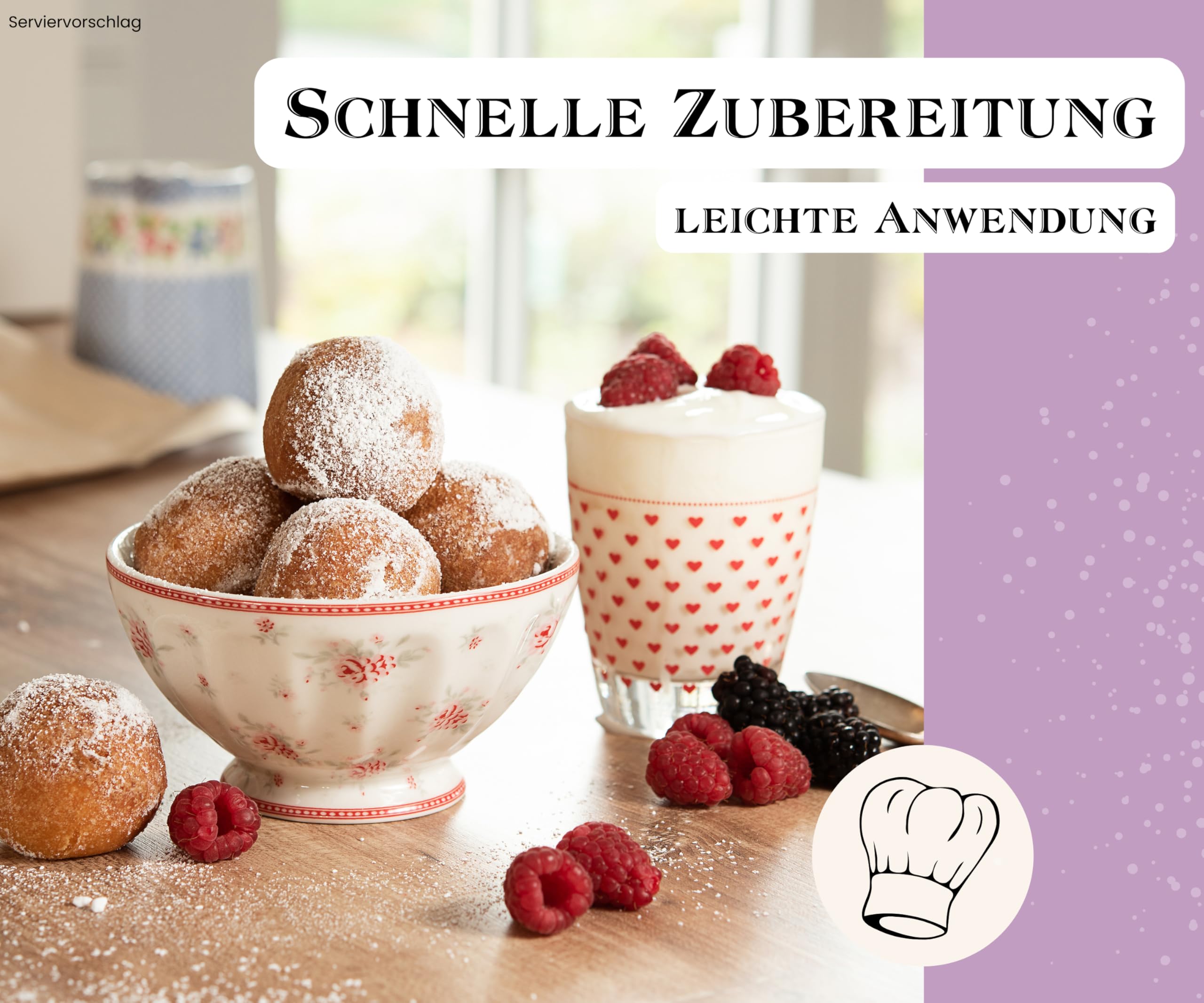 BEST BACK Quarkbällchen Backmischung 5 kg, 5er Pack (1 kg)