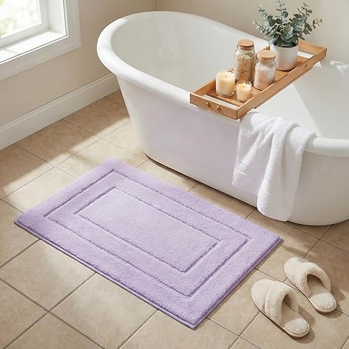Miniatura 27 de GRANNY SAYS Alfombras de baño antideslizantes, lavables, extra suaves y absorbentes de agua para baño, alfombra de baño peluda de felpa, alfombra