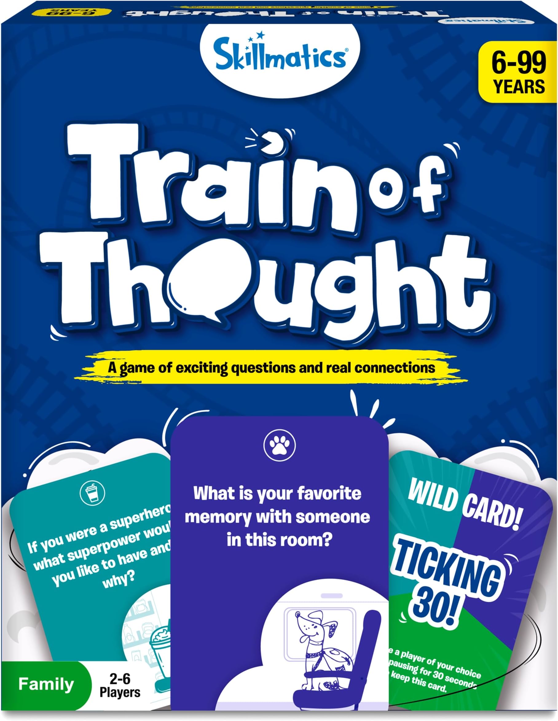 Skillmatics Card Game - Train of Thought, Fun for Family Game Night, Educational Toys, Travel Games for Kids, Teens and Adults, Gifts for Boys and Girls Ages 6, 7, 8, 9 and Up