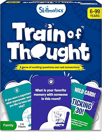 Skillmatics Juego de cartas tren de pensamiento, diversión para la noche de juegos familiares, juguetes educativos, juegos de viaje para niños,