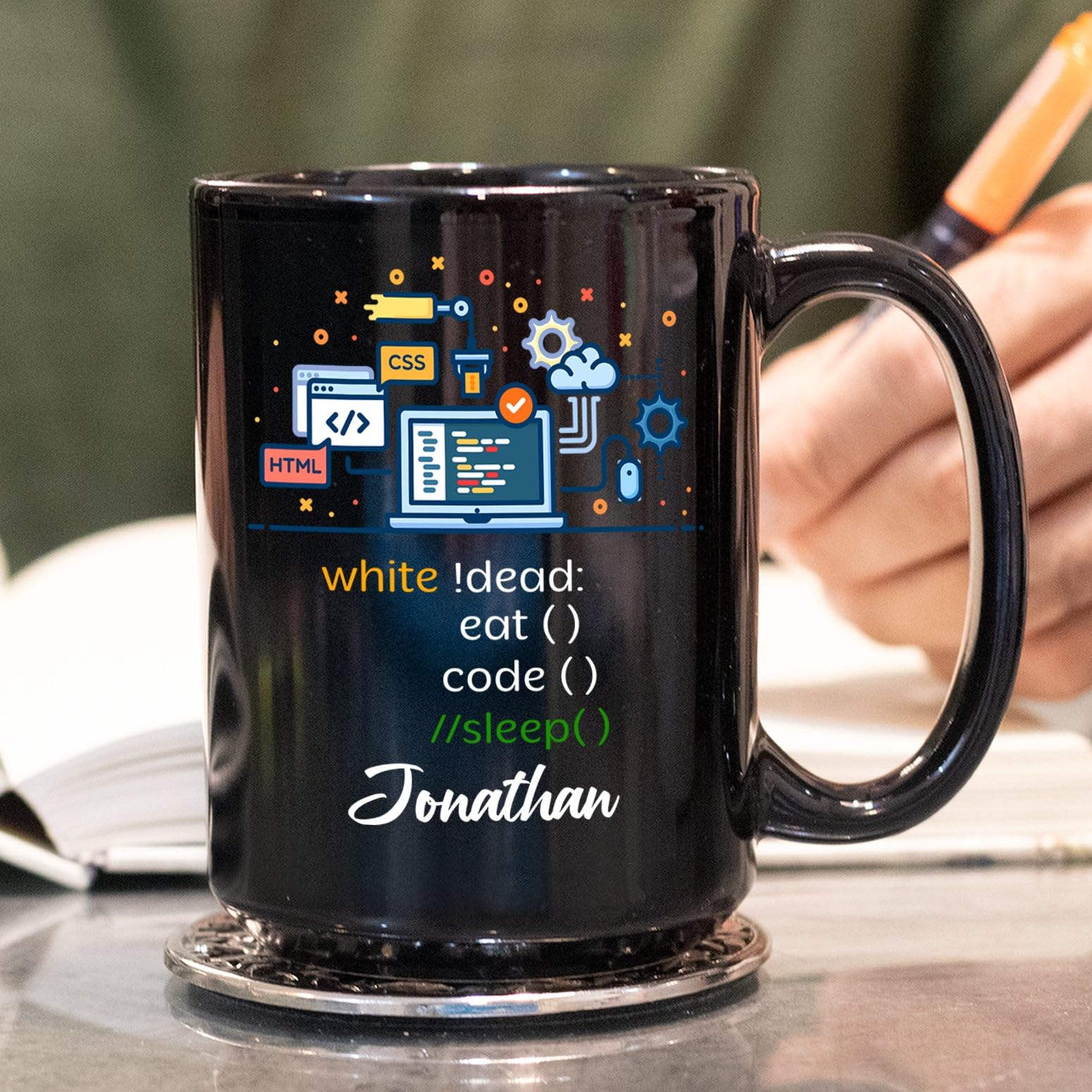 Amazon.com: Personalized Computer Science Python Programmer Coffee Mug,  Computer Programmer Black Mug 11Oz 15Oz, Customized Programmer Eat Code  Sleep Coffee Cup Gift With Programmer's Name, Coder Mug Teacup : Home &  Kitchen