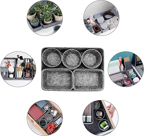 Miniatura 2 de 8 organizadores de cajones, separadores, caja de almacenamiento, contenedores de almacenamiento de fieltro, contenedores de herramientas, cesta de