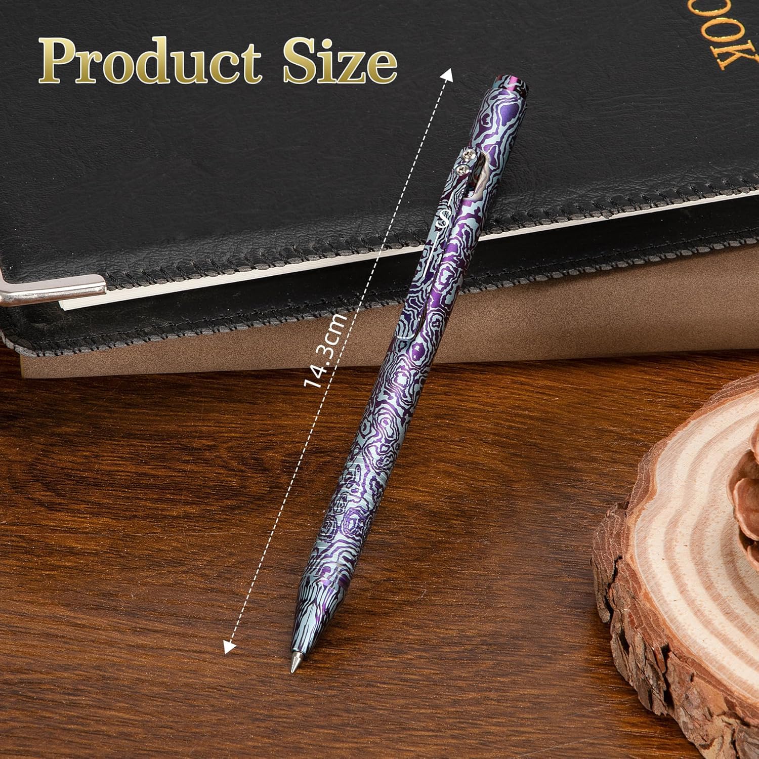 SMOOTHERPRO Bolígrafo de Titanio EDC Bolt Action Color Gris | Compatible con Recambios Pilot G2, Portátil, Duradero, Escritura Precisa, para Firma, Oficina, Escuela, Regalo Ideal