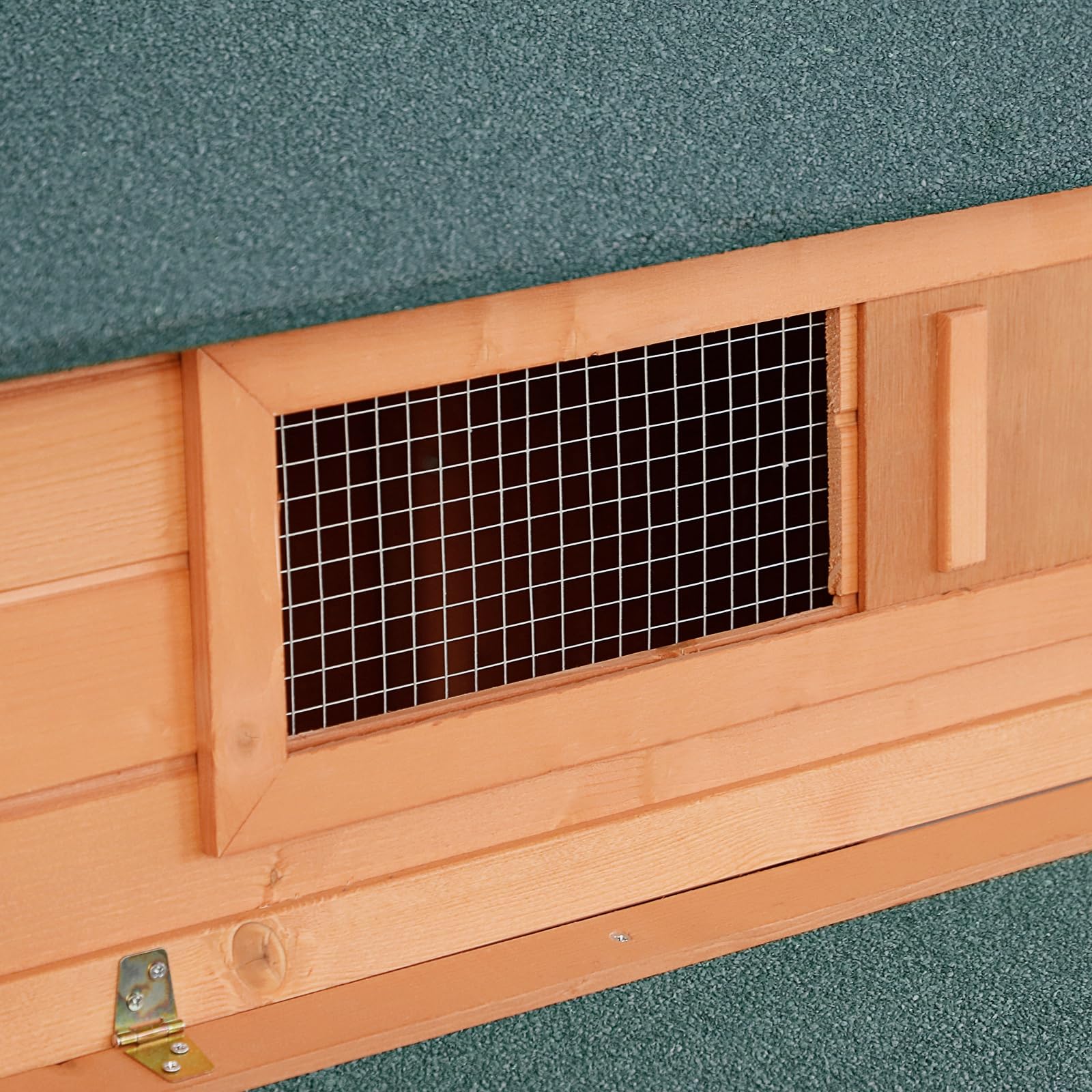 PawHut Gallinero de Madera Grande Exterior 347x160x150 cm para 4-6 Gallinas con 2 Nidos, Corral, Techo Asfáltico