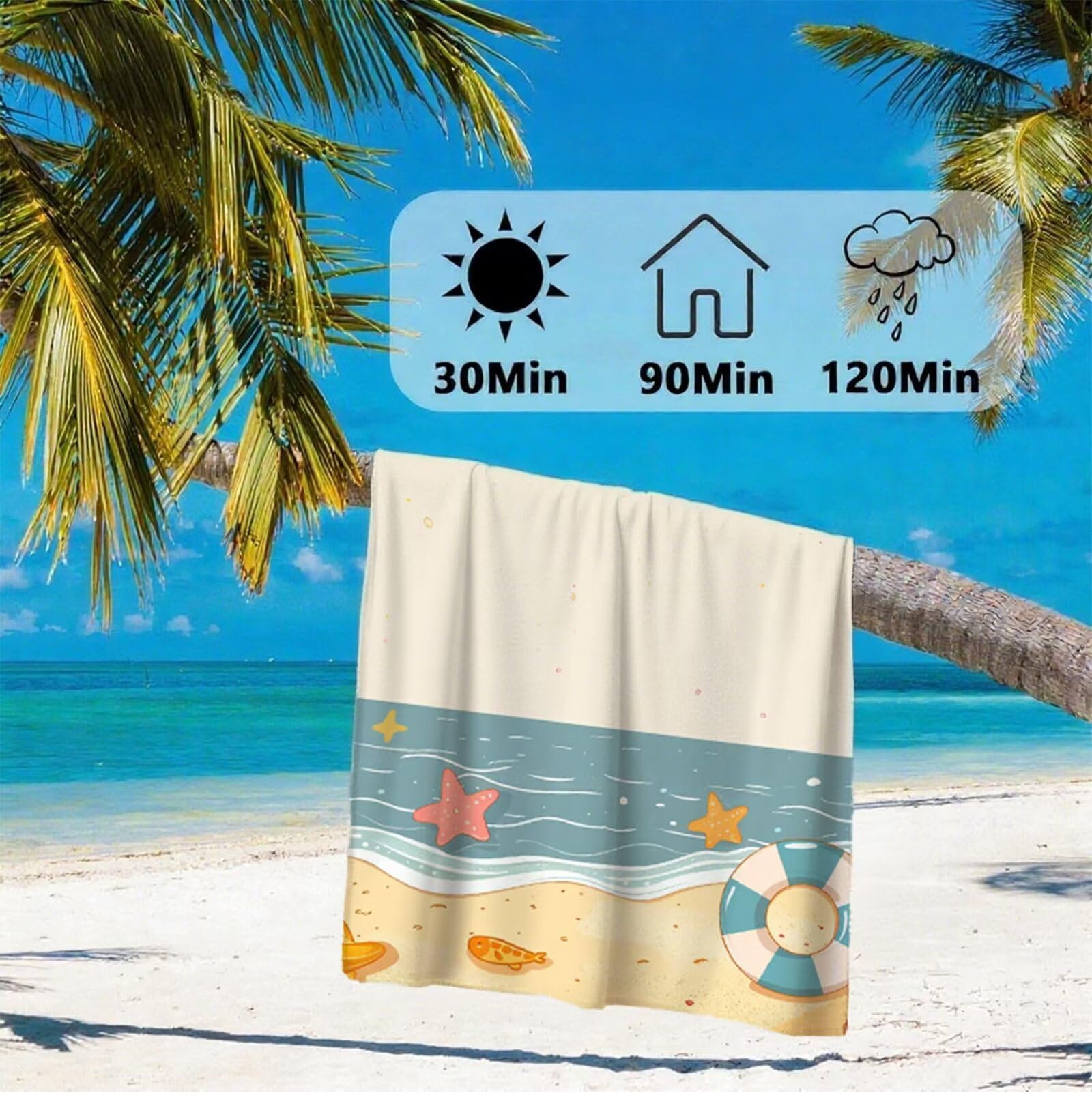 Telo Mare Microfibra 220x100 cm Telo Mare Grande, Asciugamano Palestra Asciugatura Rapida, Stuoia Campeggio Anti-Sabbia, Morbido, Assorbente, con Borsa Portaoggetti, Accessori Campeggio, Regalo Y2-670