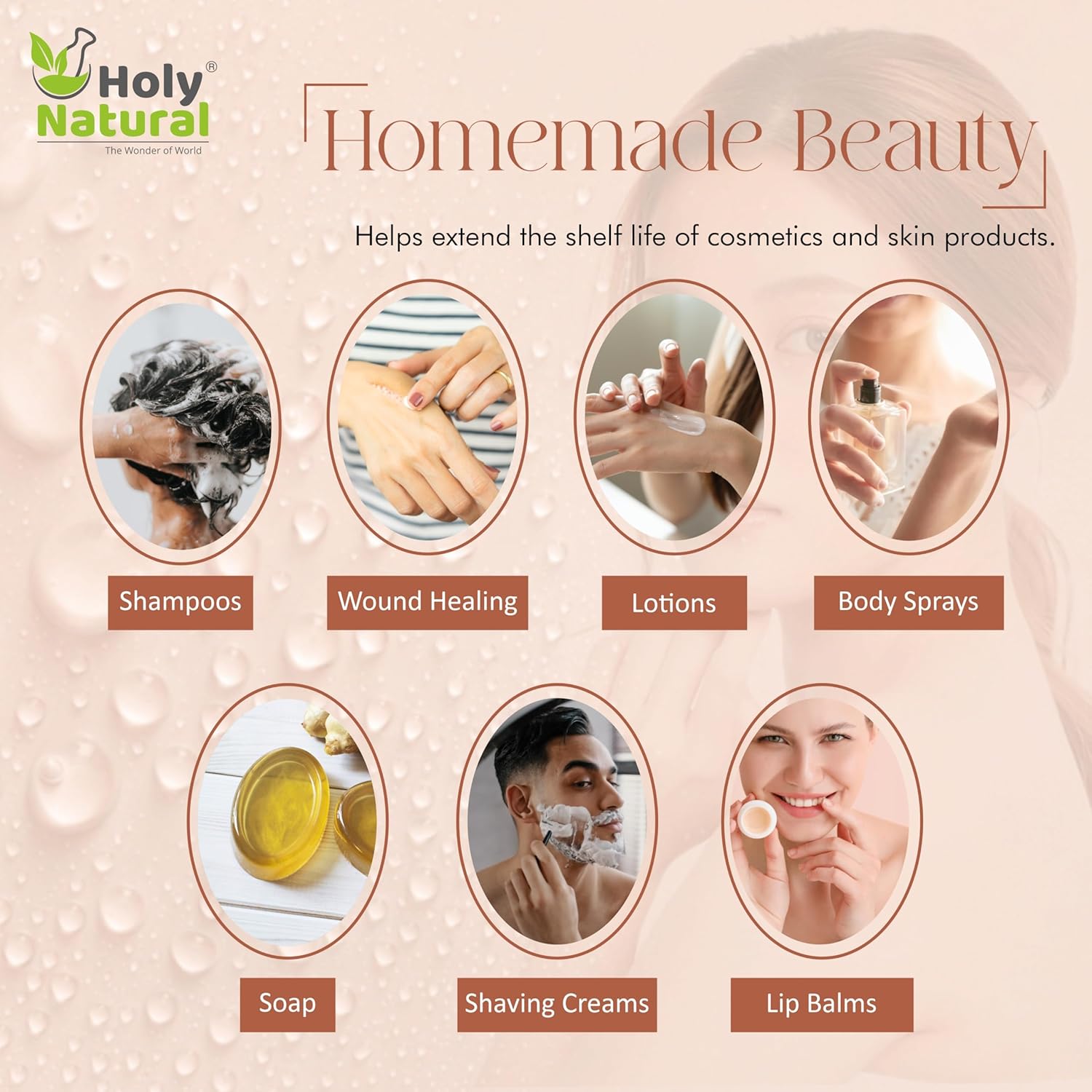 Holy Natural Organic Vegetable Glycerin (300ml), USDA Certified Vegetable Glycerin, Non-GMO, Kosher, Food Grade/Cosmetic Grade, For Skin, Hair, Crafts, and Soap Base Oil.