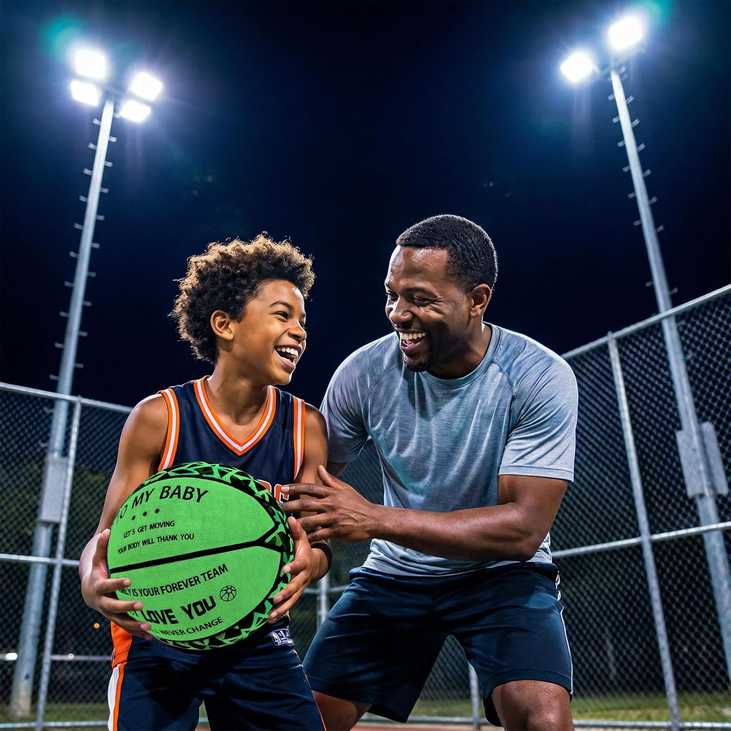 Tie-Dye Glow in the Dark Basketball-First Artistic Night Glow Ball, Size 7, Includes Air Pump&Bag, Essential for Outdoor Courts,Ultimate Novel Gift