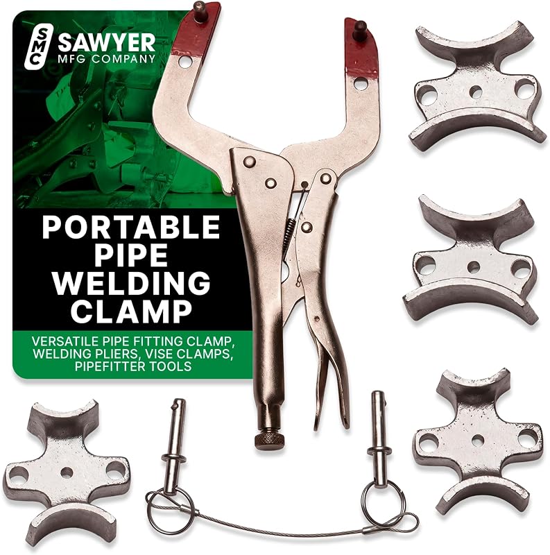 Sawyer Welder's 3rd Hand, Portable Pipe Clamp Alignment Tool for Butt Welds | 1 1/2", 2", 3" and 4" Sizes, Pipe Fitting Tools, Lightweight, Adjustable, Versatile Pipe Fitting Clamp, Welding Pliers