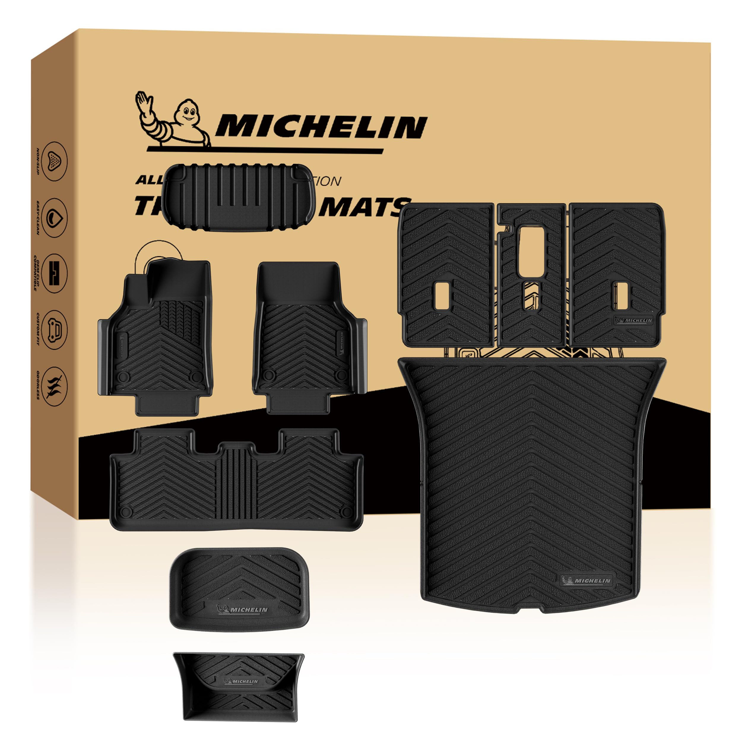 Michelin Vehicle Mat for 2025-2027 Tesla Model Y Juniper Standard(10 Piece)