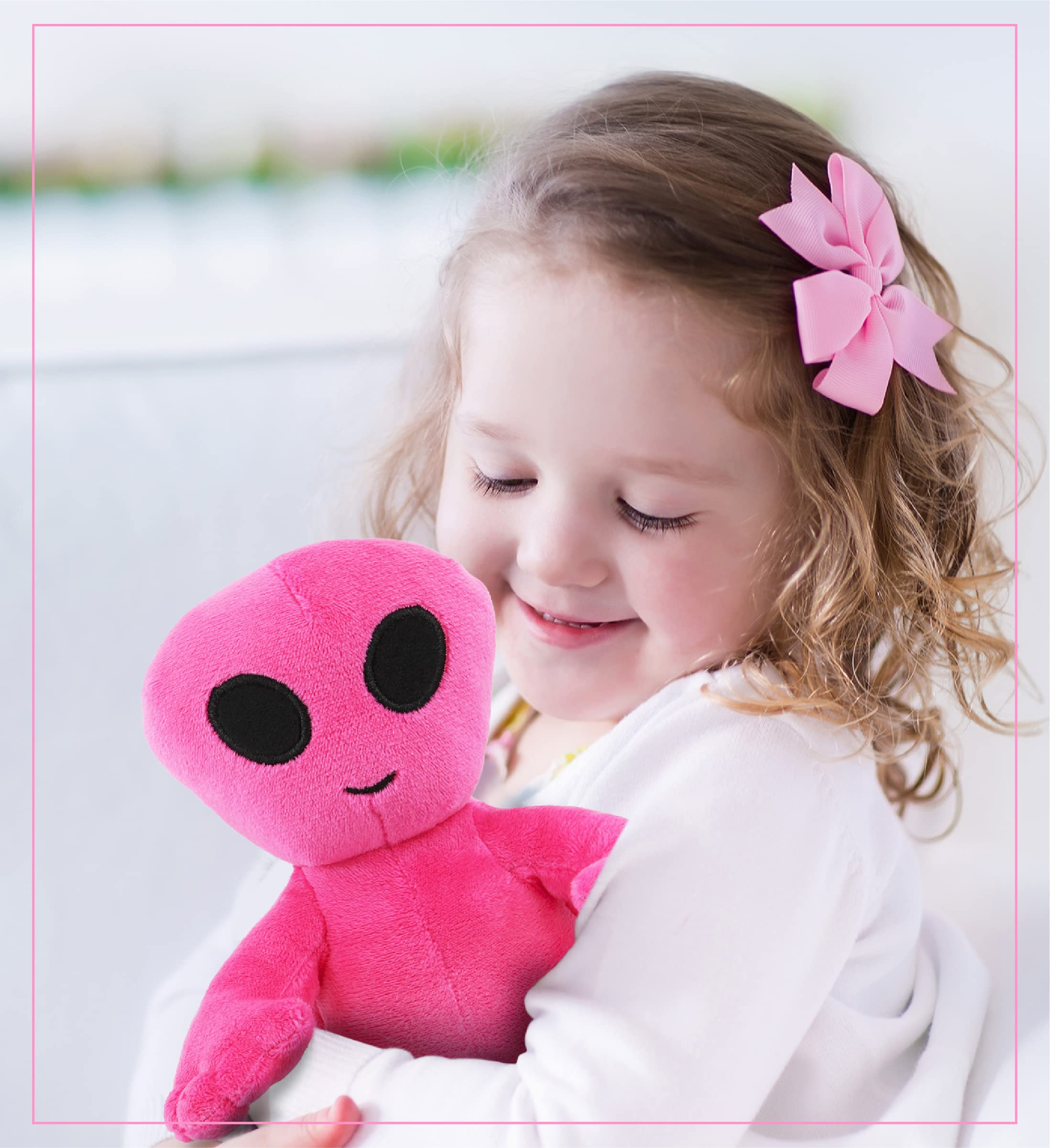 Amazon.com: DolliBu Pink Alien Stuffed Toy - Soft Huggable Outer