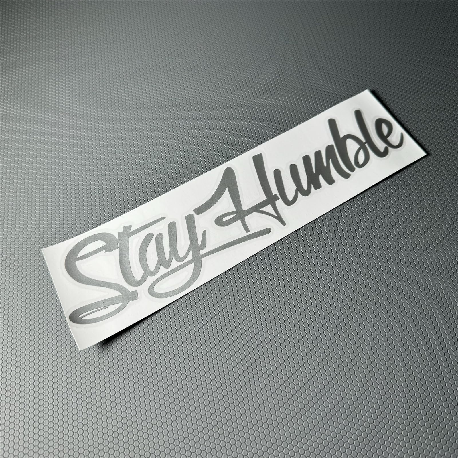 Car Stickers for Stay Humble Auto Front Rear Windshield Window Decal Vans Truck Window Tail Decoration (Grey, 500x125mm)