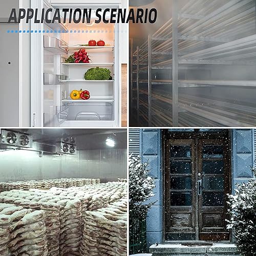 Miniatura 7 de MEANLIN MEASURE Termómetro de refrigerador de 5 piezas, esfera grande de 2 pulgadas con -20  80 F-30  86.0 F termómetro indicador rojo para