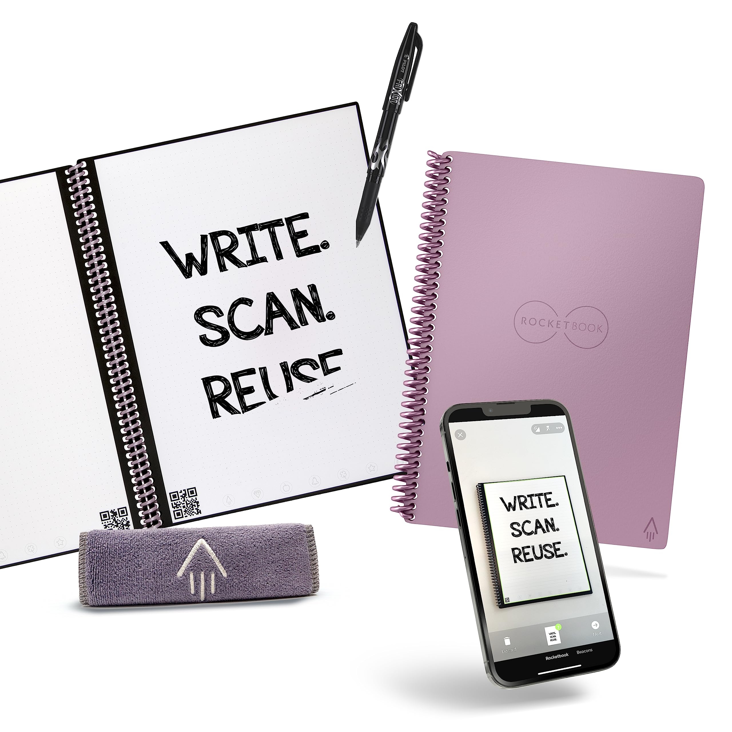 Rocketbook Core Reusable Smart Notebook | Innovative, Eco-Friendly