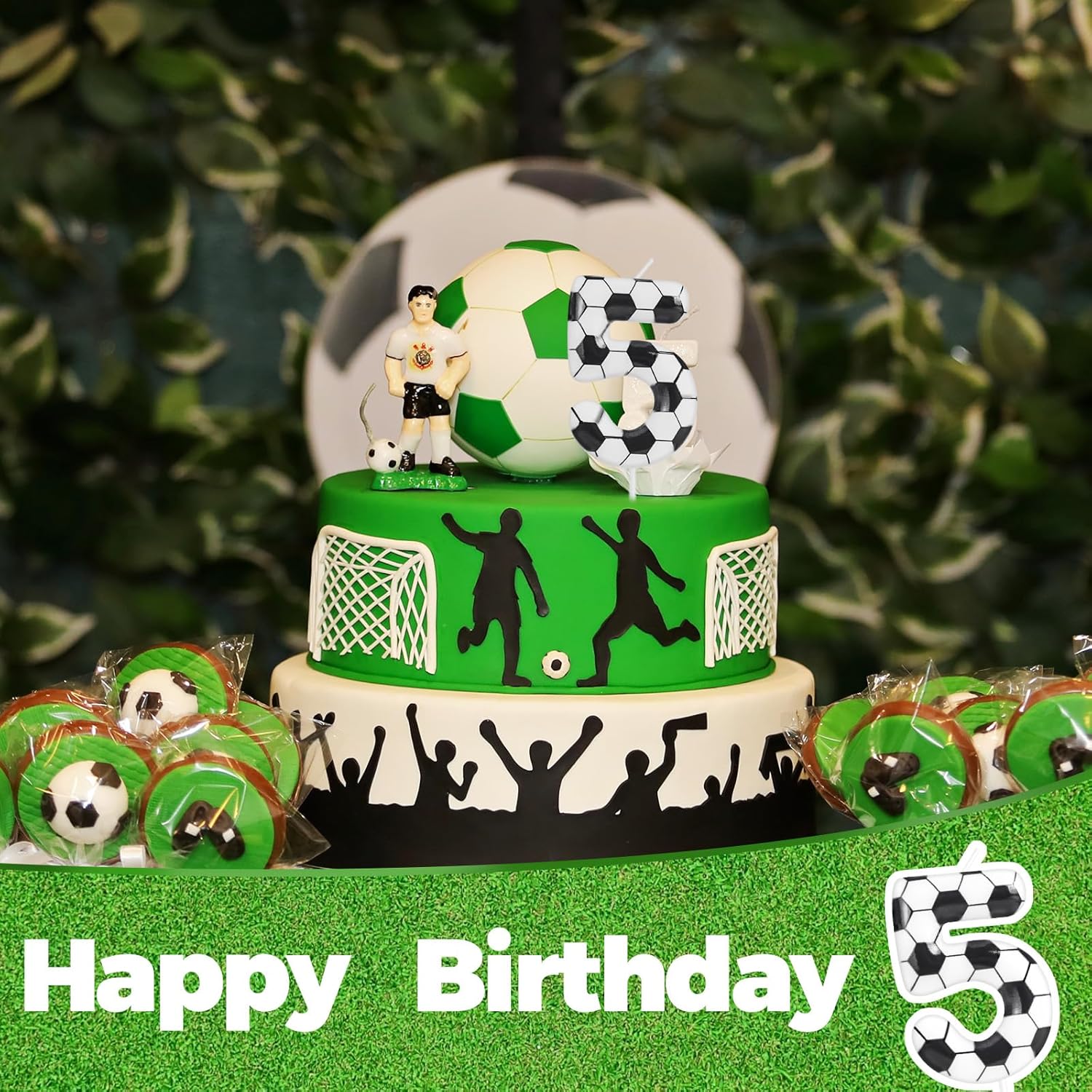 Soccer Birthday Candles 11th Soccer Themed Birthday Party Decorations, Football Birthday Cake Candles for Boys Girls Kids Sport-Theme Party Supplies - Image 2