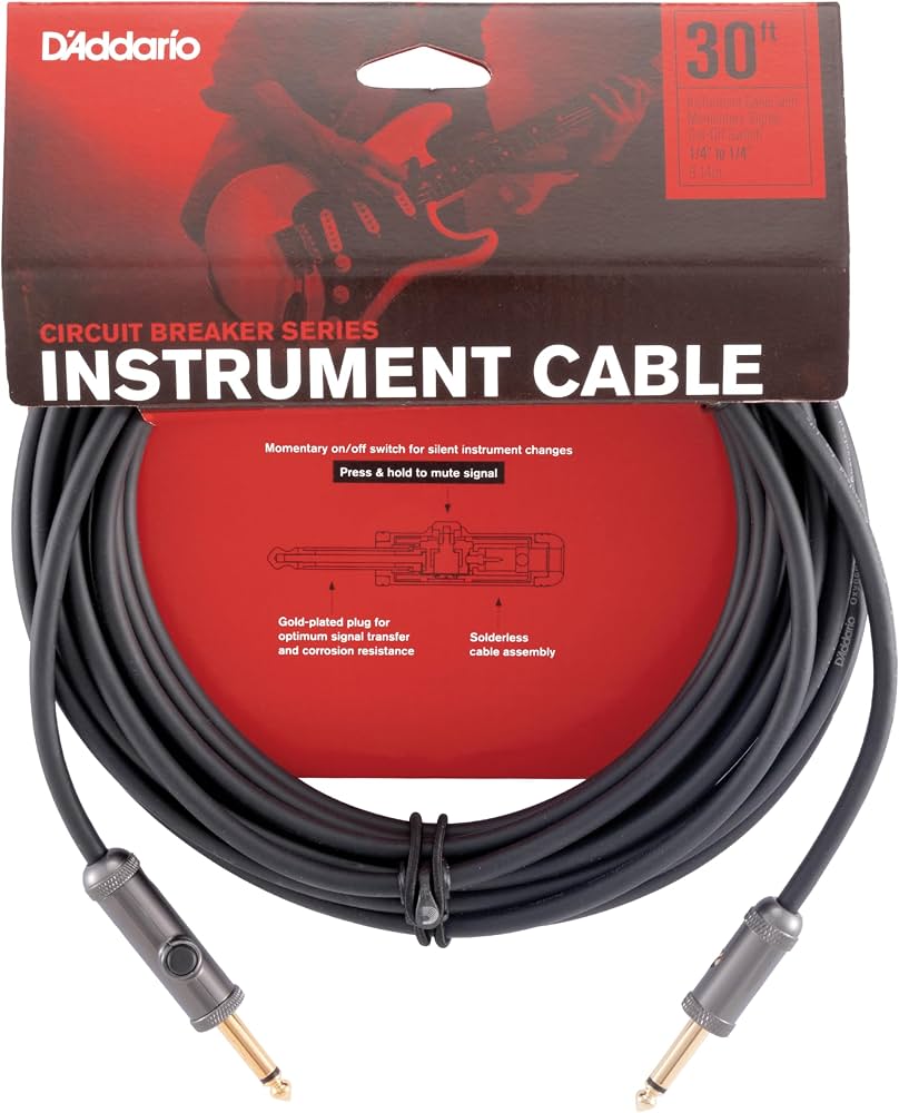 Amazon.com: D'Addario Guitar Cable - Guitar Lead - Mute Switch for