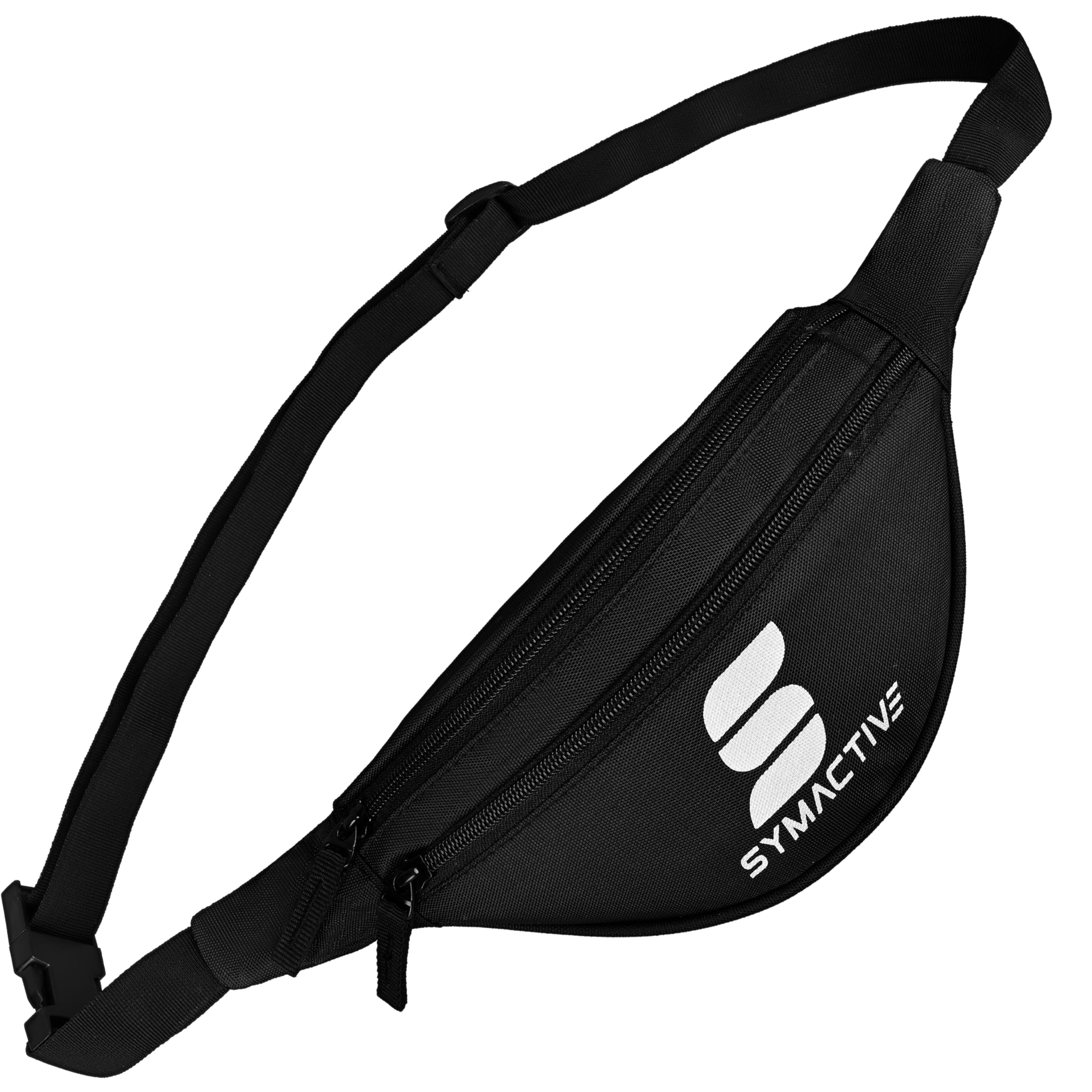 Amazon Brand - Symactive Waist Bag | Fanny Pack | Chest Bag | Waist Pouch with Adjustable Strap for Men/Women, Unisex (Polyester, Black) (B0CV4BF852) Amazon Price History, Amazon Price Tracker