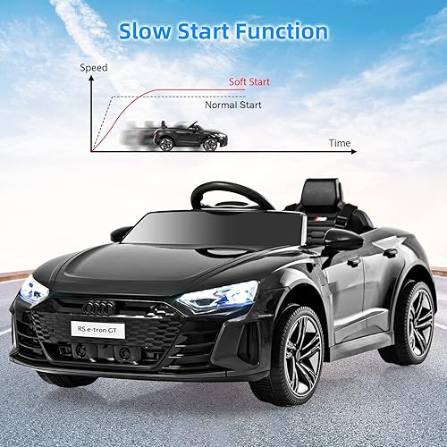 Miniatura 8 de INFANS Vehículo eléctrico para niños de 12 V, con licencia Audi RS e-tron GT con control remoto, juguete alimentado por batería para niños pequeños