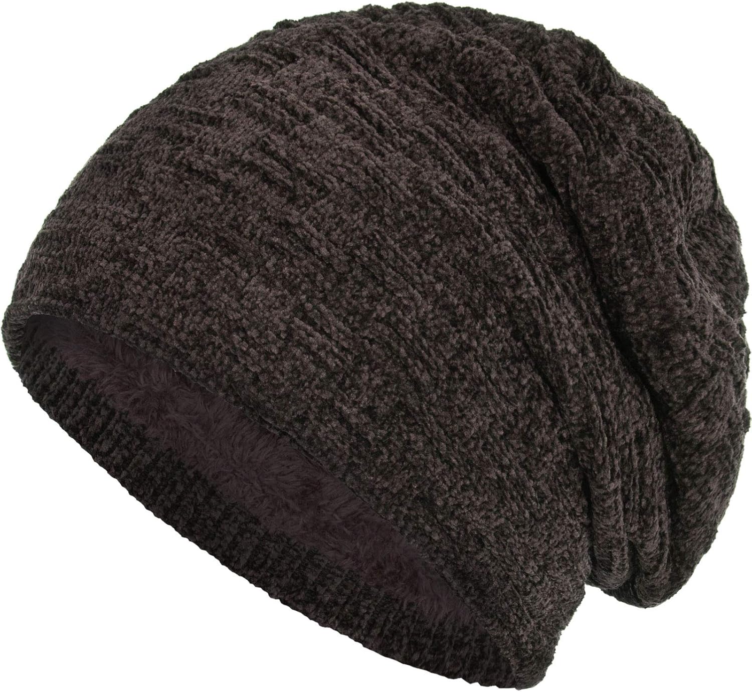 Compagno Beanie Gorro de Invierno de Punto Cesta con Suave Interior de Forro Polar