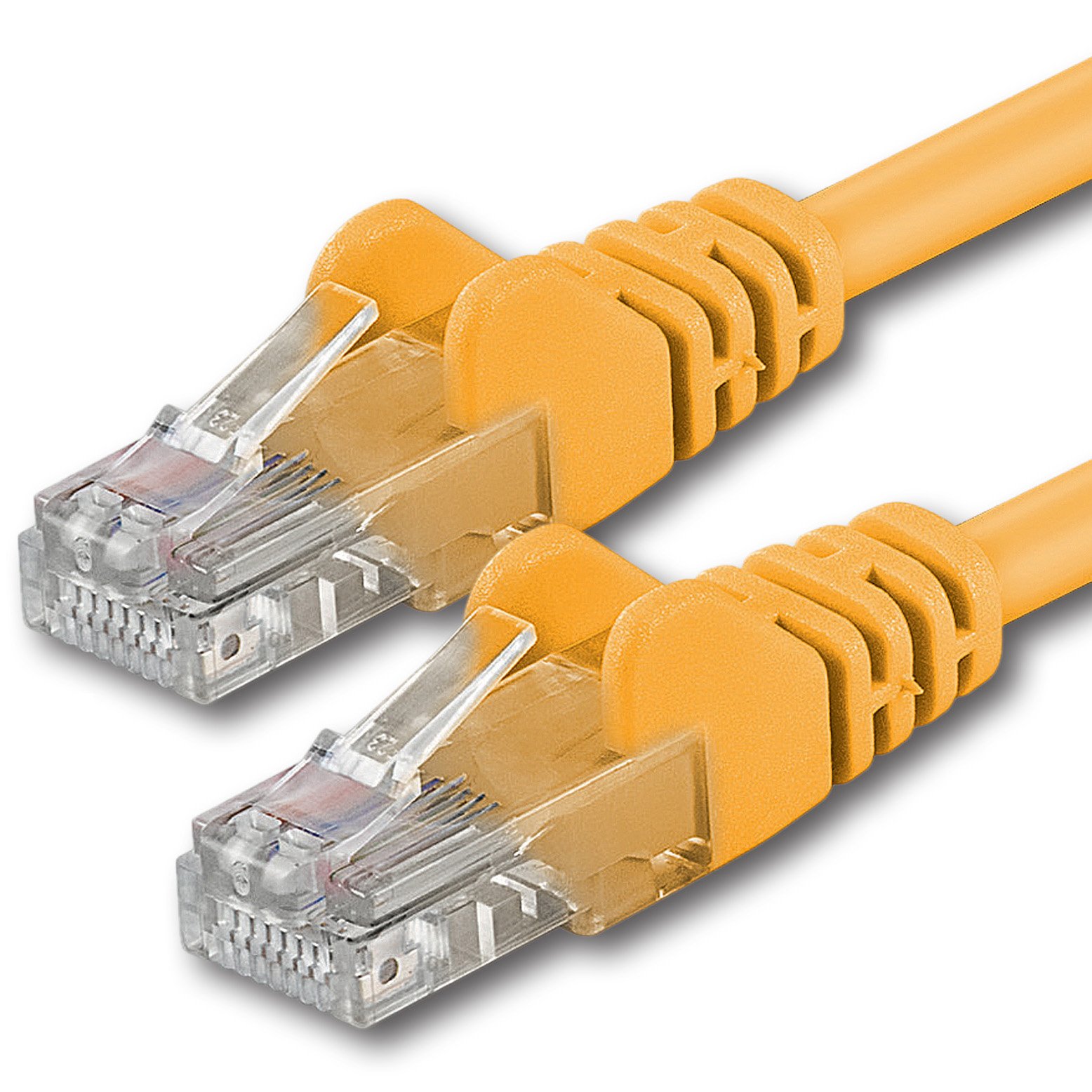 1aTTack.de 15m - gelb - 1 Stück - CAT.6 CAT6 Ethernet-Lan-Netzwerk-Kabel 1000 Mbit/s Patchkabel