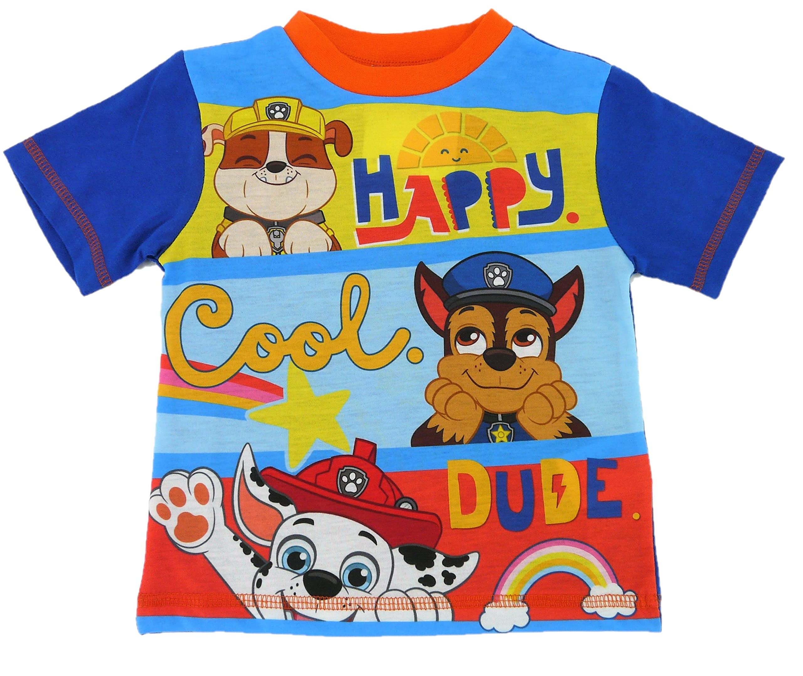 Paw Patrol Chase Marshall Rubble - Pijama Corto para Niños