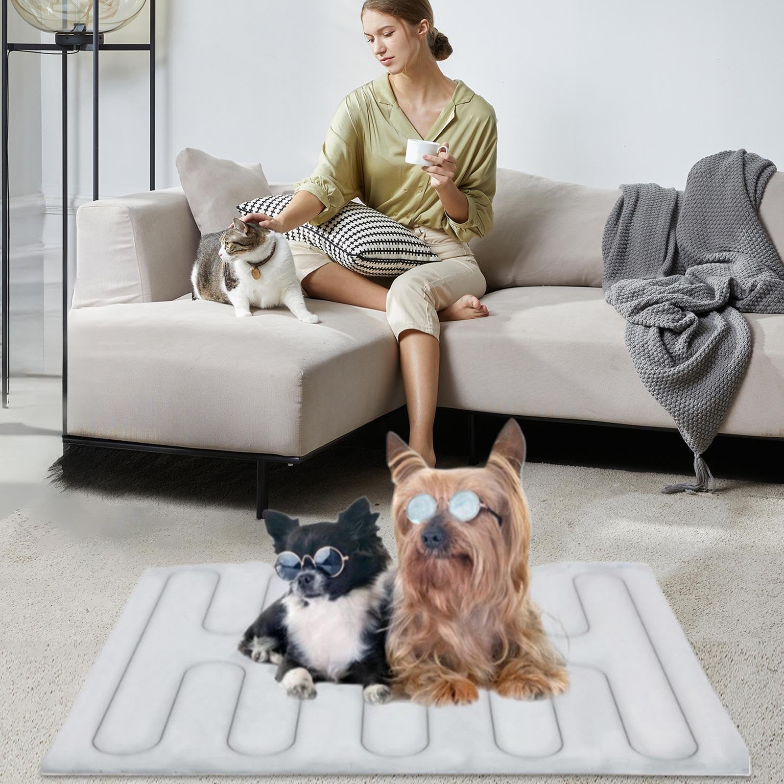 Tapis Rafraîchissant pour Chien Matelas Refroidissant pour Chien