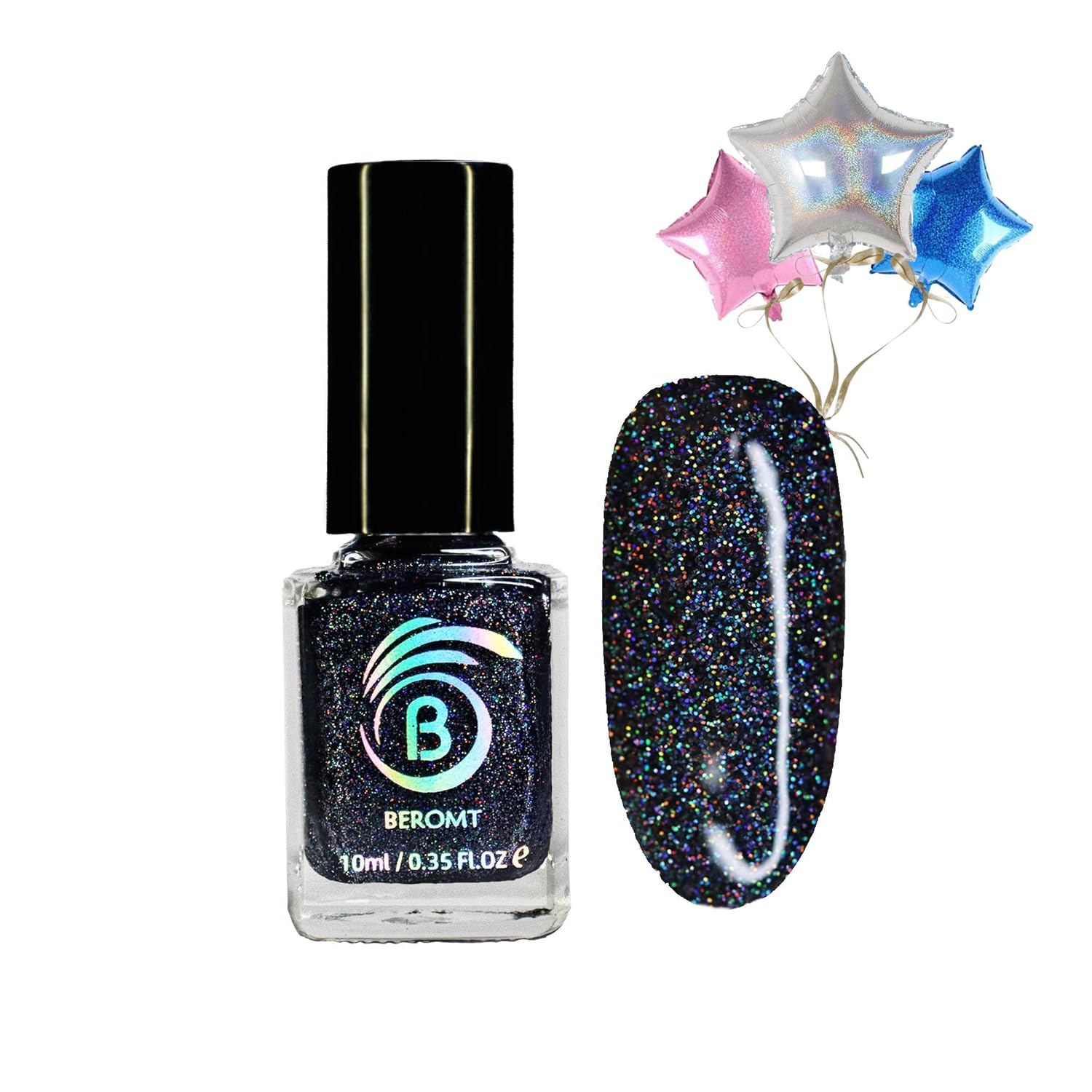 Beromt Nail Polish, Shimmery Finish, Black Beauty, 513, 10Ml Beromt Nail Polish, Shimmery Finish, Black Beauty, 513, 10Ml