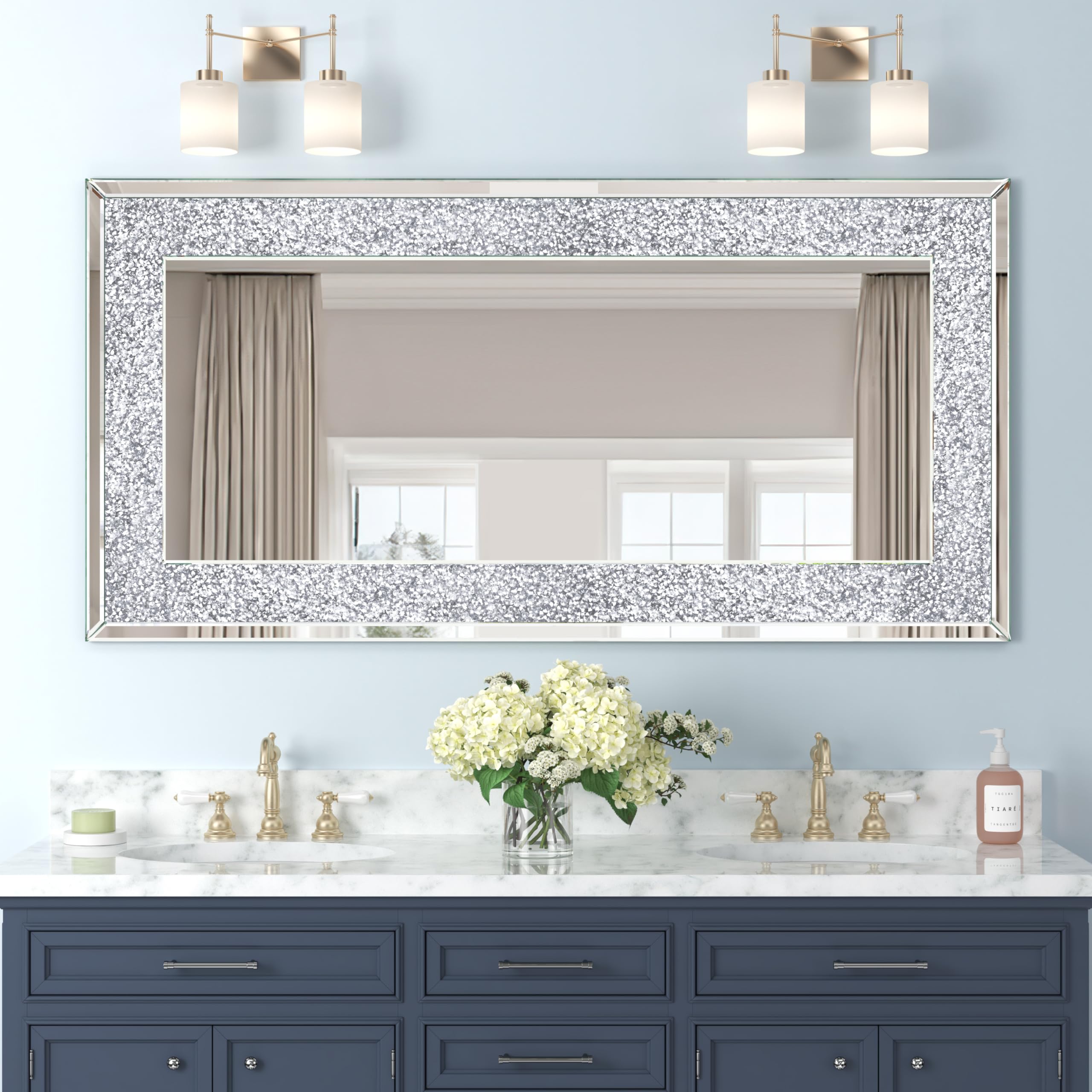 Amazon.com: GOAND Crystal Crush Diamond Wall Mirror-47 x24