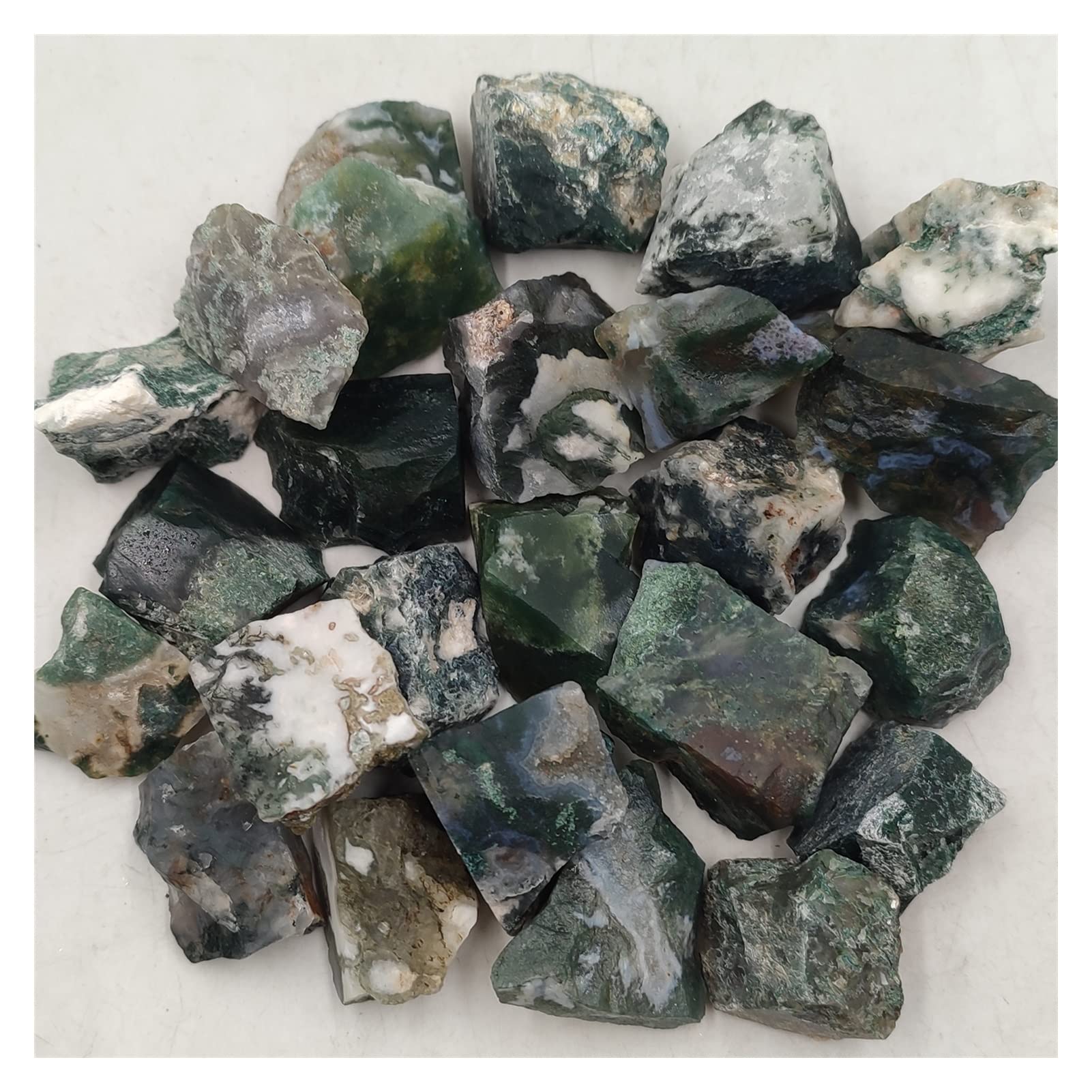 Agate de mousse brute un cadeau de cristal naturel pour la guérison reiki
