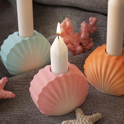 Miniatura 6 de Molde de carcasa para portavelas de concha, molde de concha, molde de fundición de resina de concha, moldes de fabricación de resina, molde de