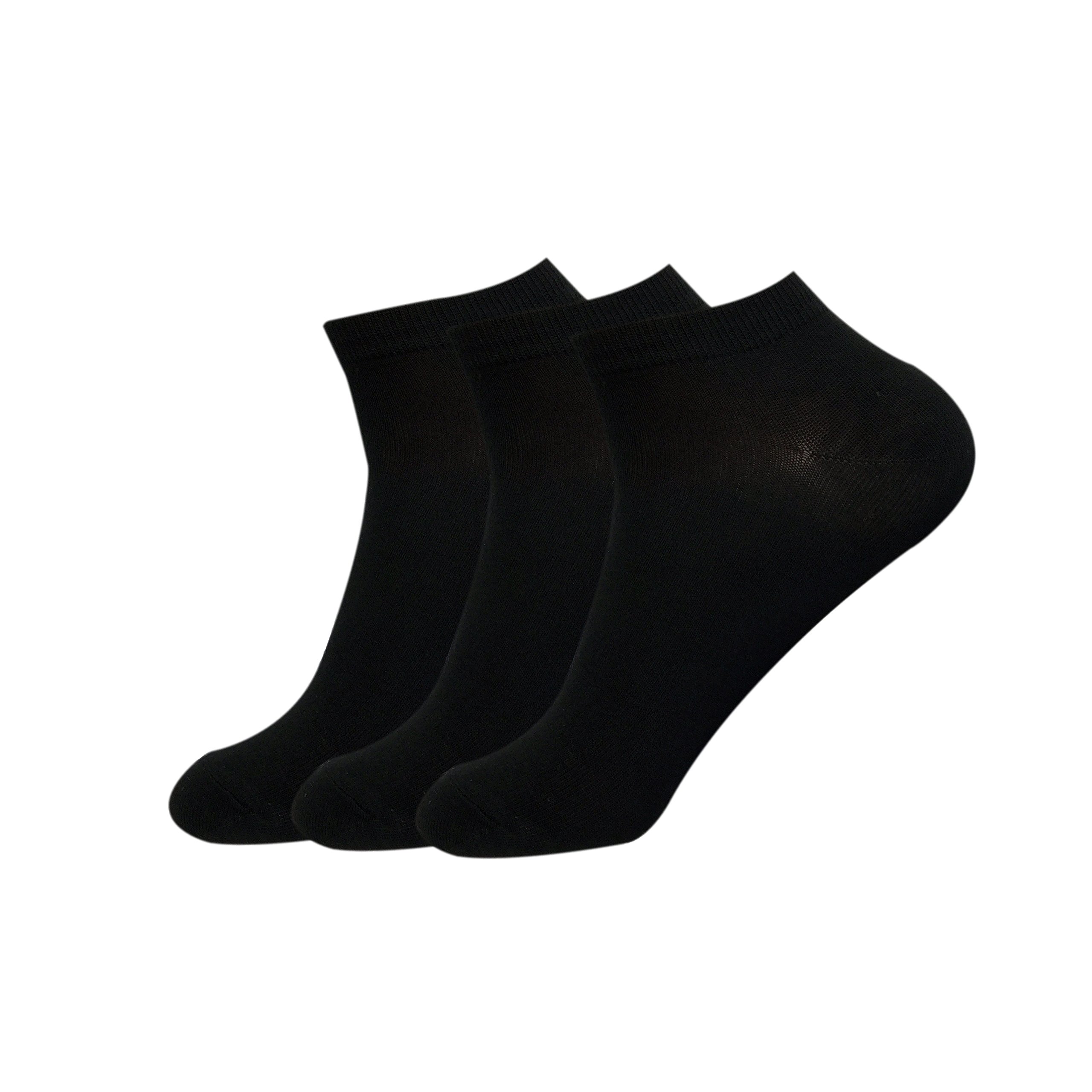 Jasmine Silk Women's Black 3 Pairs ' Bamboo Trainers Socks