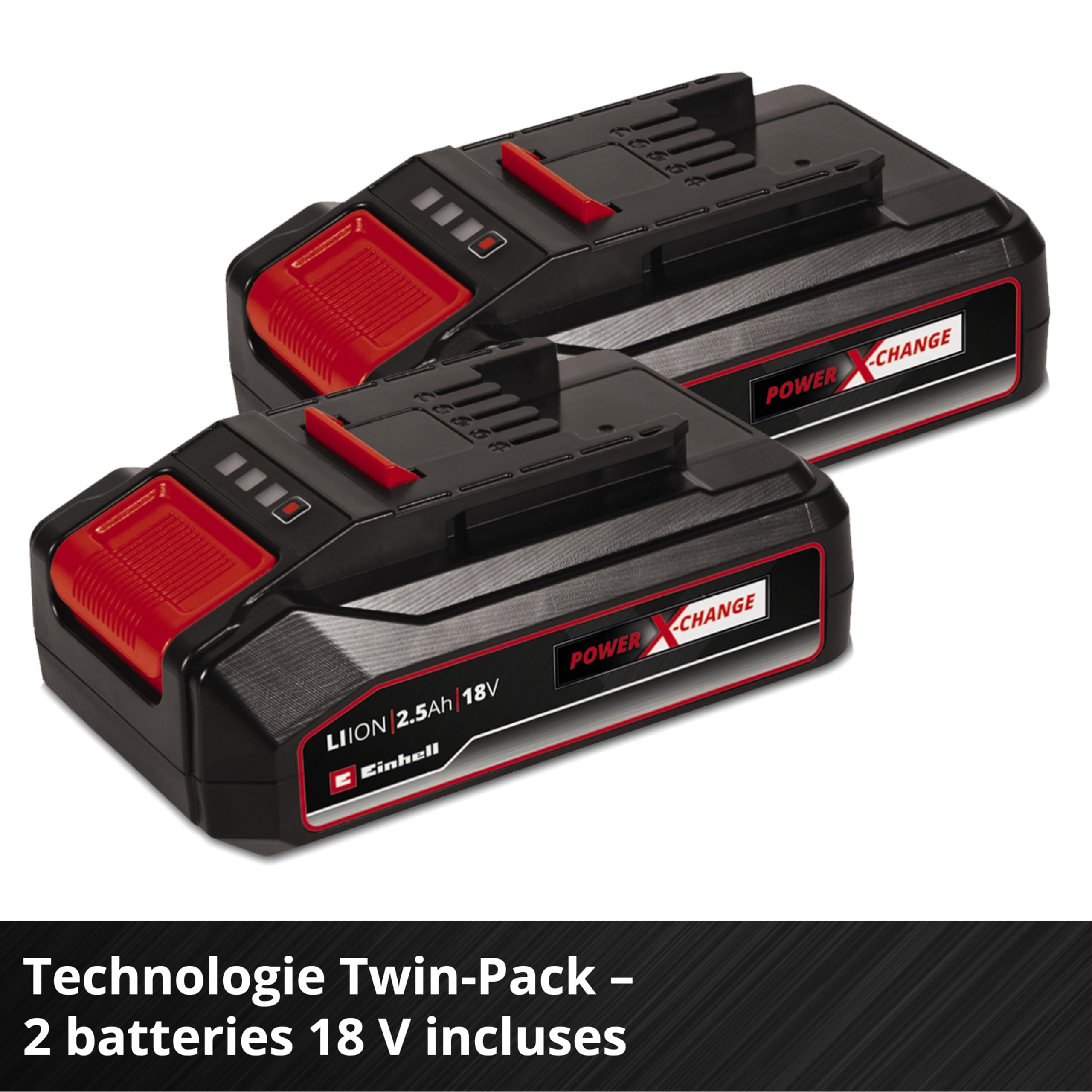 Einhell Tondeuse à Gazon sans Fil GE-CM 36/33 Li Kit - Power X-Change 36 V 33 cm Largeur de Coupe avec 2 Batteries 2,5 Ah et 2 Chargeurs