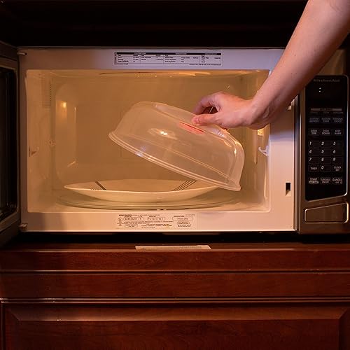 Miniatura 5 de KINGZHUO Cubierta para microondas de 9 pulgadas, placa protectora de alimentos sin BPA y protector de salpicaduras