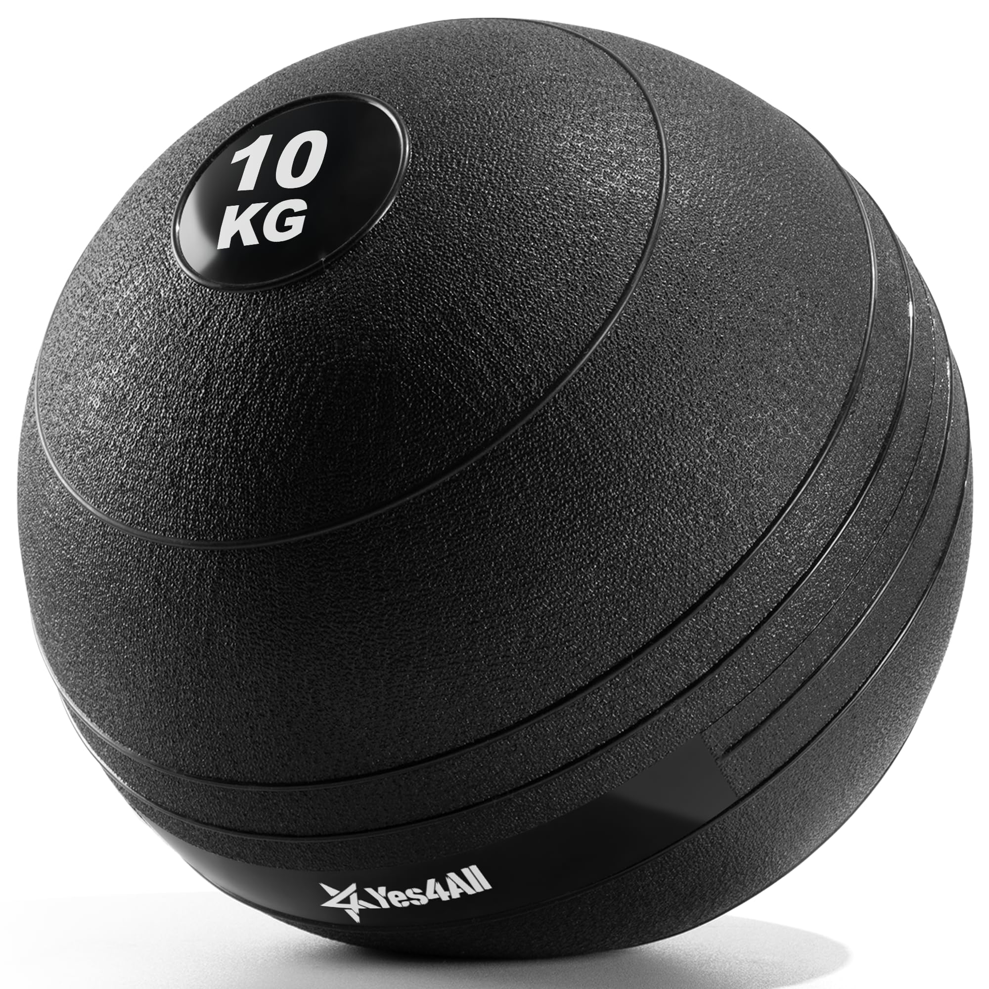 Yes4All JAPR Slam Balls 10 kg, Black, Medicine Ball Sand Filled No Bounce Exercise Ball, Suitable for Workout and Strength Training