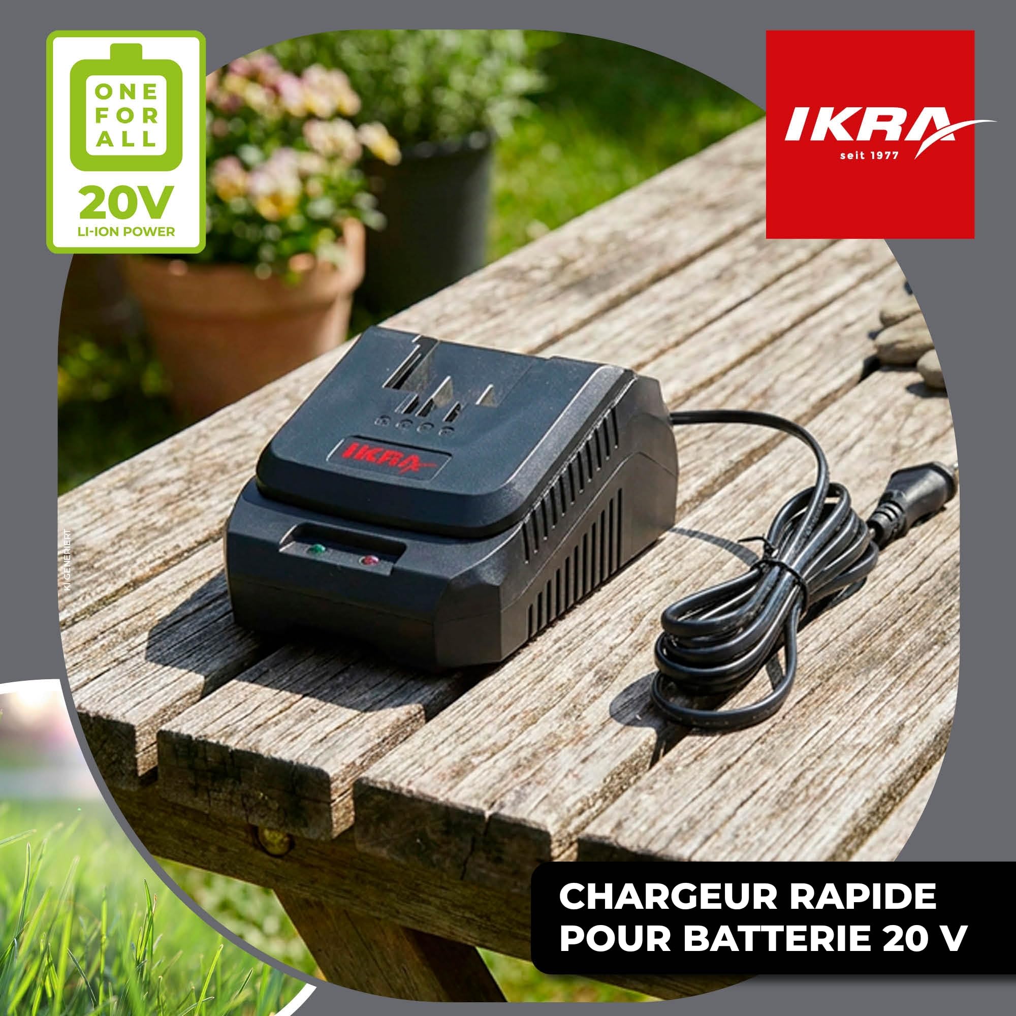 IKRA chargeur rapide 20V batterie charger turbo
