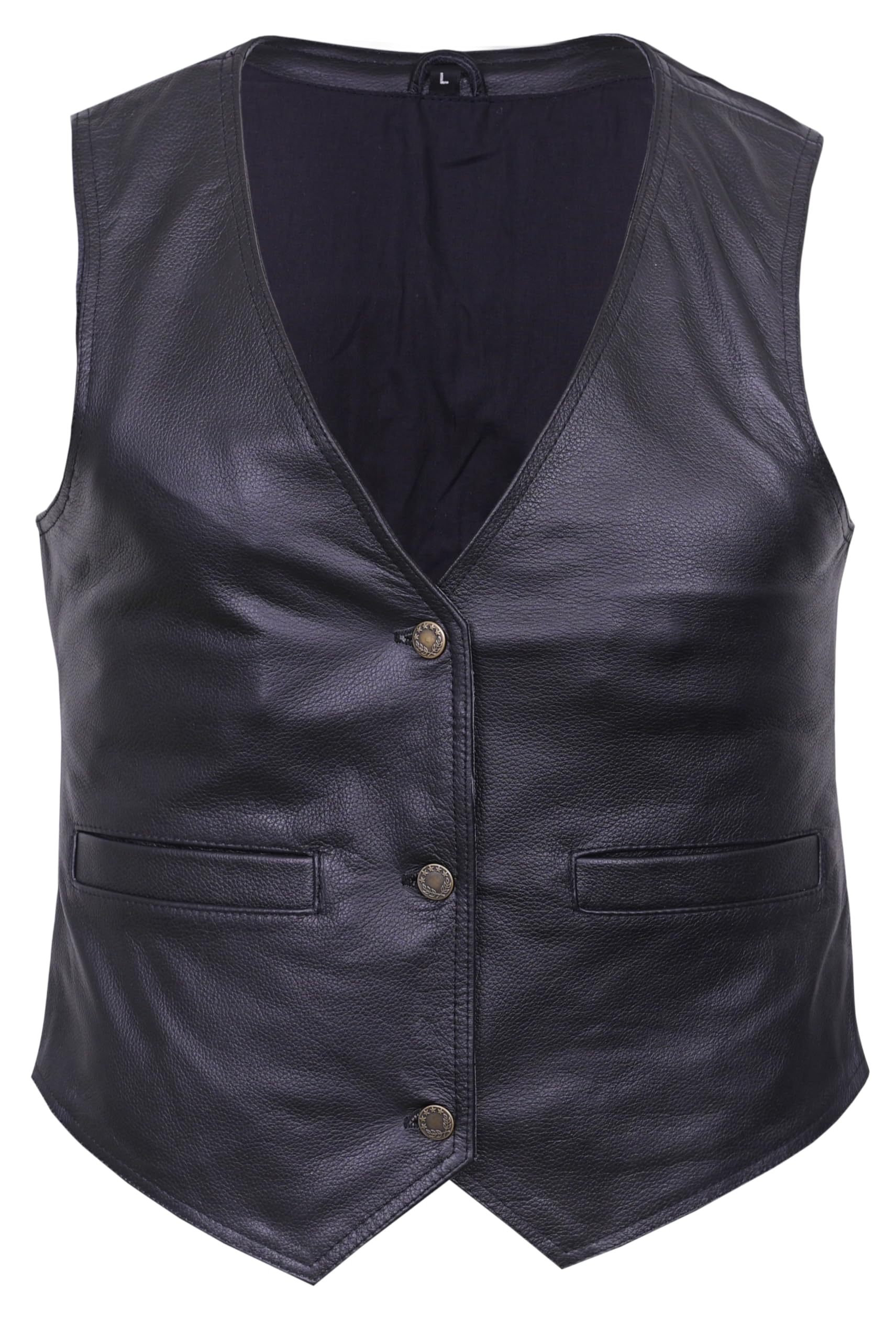 Weeknd Warriors Leather Motorcycle Vest for Men Genuine Leather Vest Enduro Motocross Motorbike Riding Club Cruise Vintage (US, Alpha, X-Large, Regular, Regular, BLACK WITH BUTTONS)