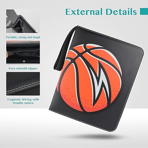 Miniatura 3 de TONESPAC900 - Carpeta de 9 bolsillos compatible con tarjetas de baloncesto, tarjetas de fútbol, tarjetas deportivas, para tarjetas intercambiables,