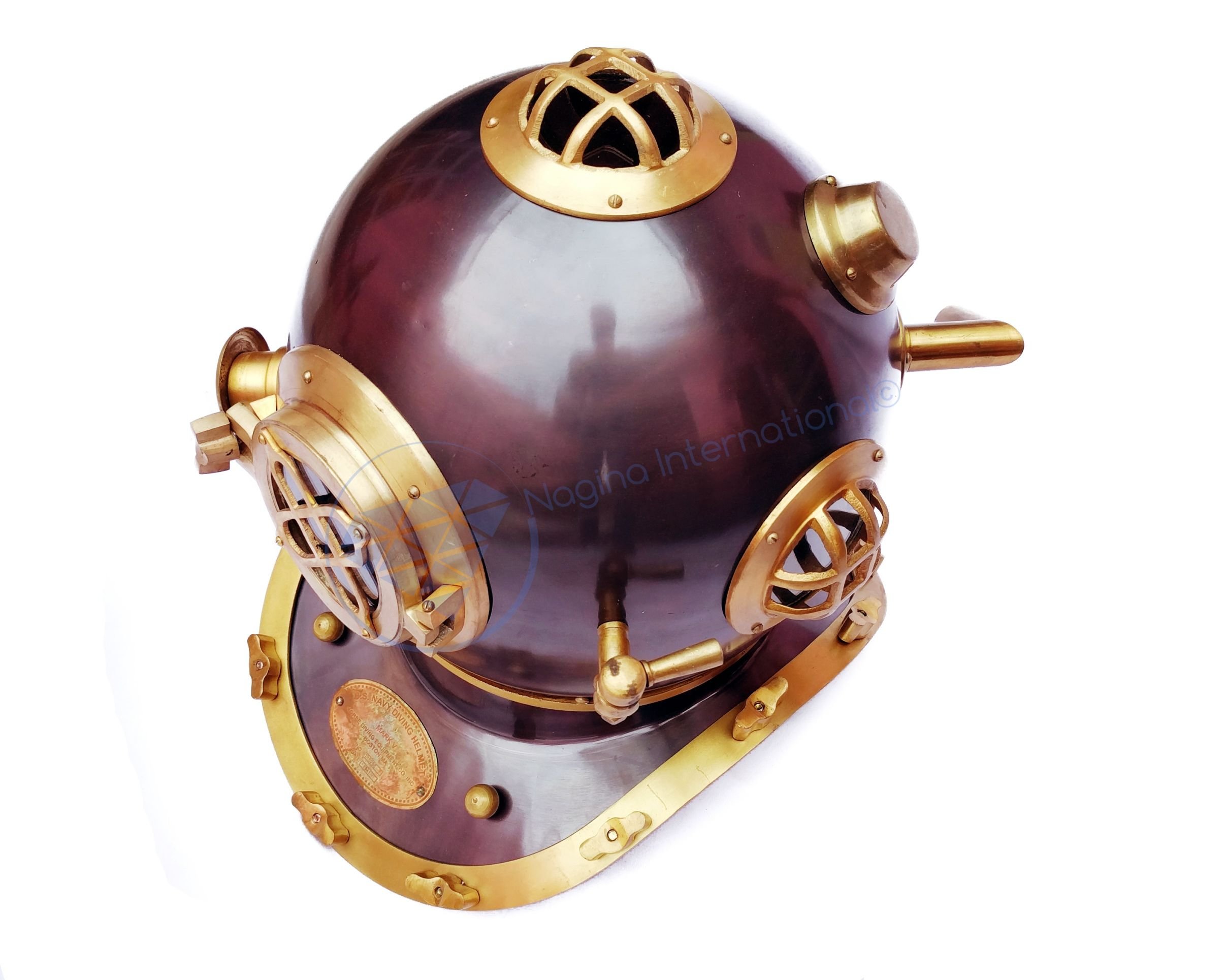 Casque de plongée pour Plongeur, Marine, Marine, Marine, 18 ", Finition cuivre Antique | Cadeau de la Marine | Nagina International