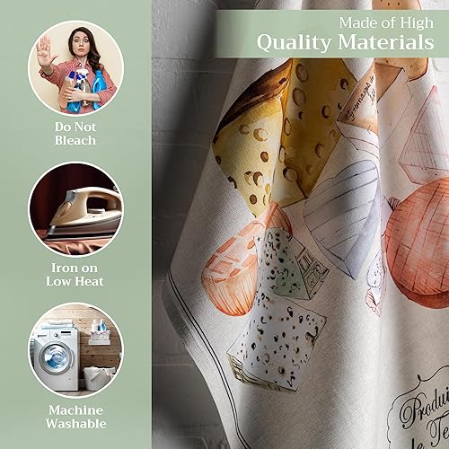 Miniatura 3 de Maison d' Hermine - Juego de 3 paños de cocina 100% de algodón, de secado rápido, para restaurante, comedor, cocina, fiestas y té, modelo Terroir,