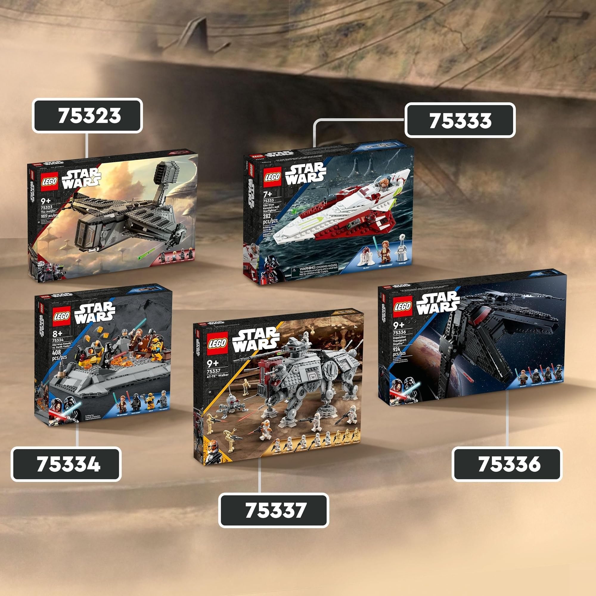 LEGO Star Wars 75337 Walker AT-TE Giocattolo da Costruire con 3 Minifigure del 212° Clone Trooper, Droidi da Battaglia e Droide Ragno - Regalo per Bambini da 9 Anni e Fan della Vendetta dei Sith