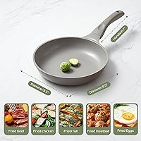 Vista 9 de Redchef Nonstick Frying Pan Skillet, Non Stick Ceramic Frying Pan, Egg & Omelet Pans, Non Toxic, Kitchen Healthy Cookware, PFAS & PTFE & PFOA