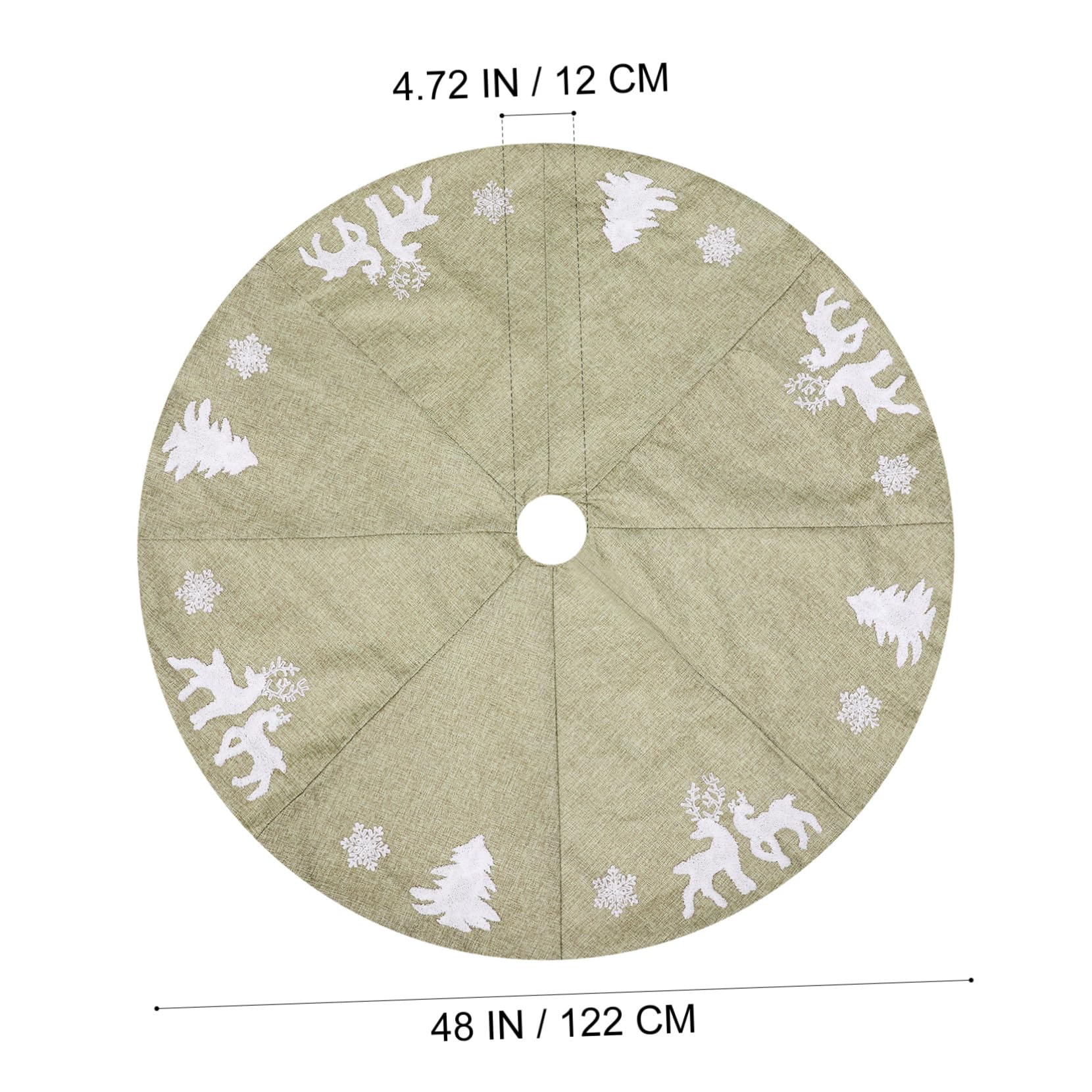 1pezzi Copertura Base Albero di Natale in Tessuto Non Tessuto Gonna per Albero di Natale Grembiule Decorativo Natalizio per Casa