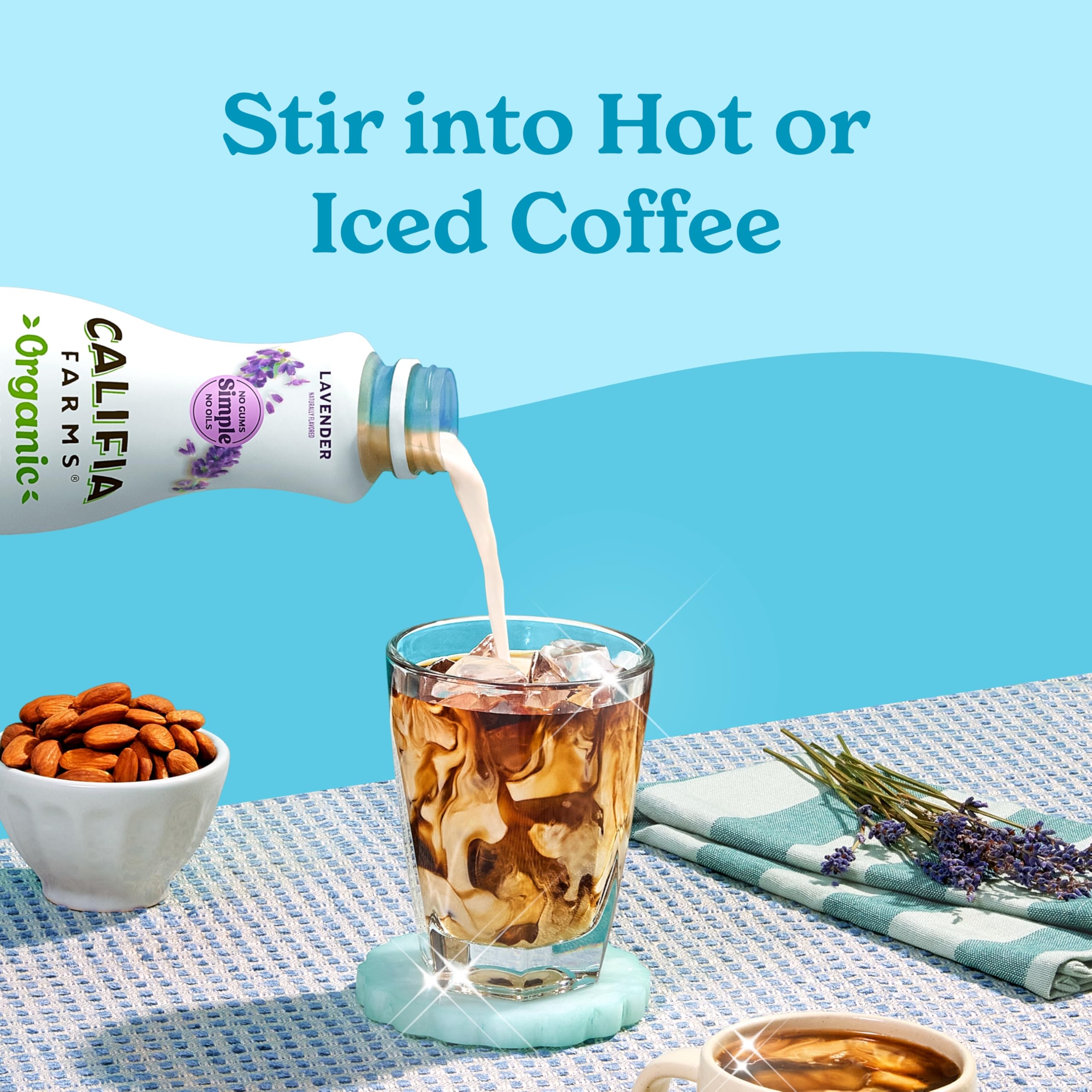 Califia Farms - Organic Lavender Almond Milk Coffee Creamer 25 4 Oz Dairy Free Plant Based Vegan Gluten — view 4