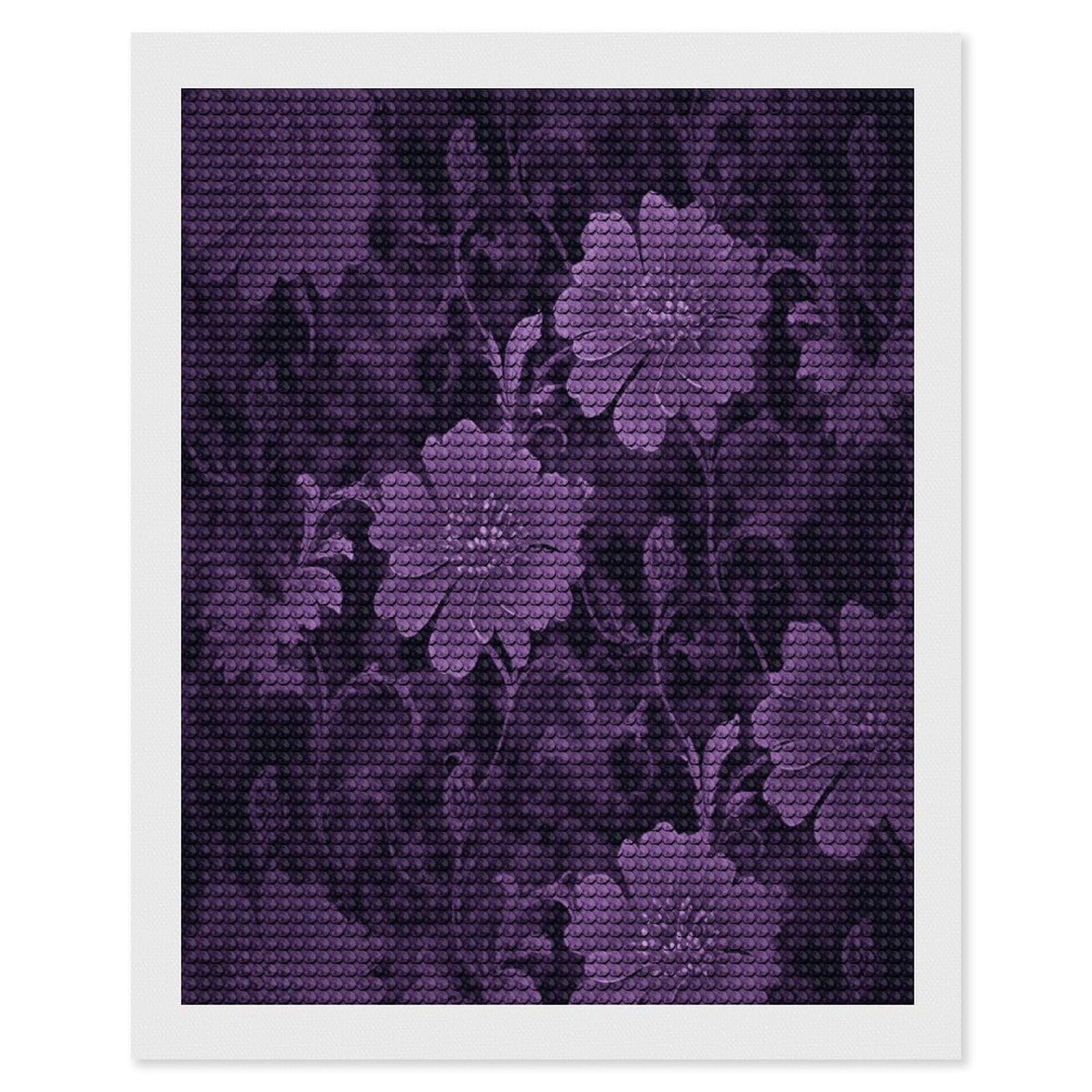 VstaDank Purple Diamond Painting Kits Exquisite DIY Full Round Drill Diamond Dots Painting for Adults Beginner Diamond Photo Paint with Diamond Picture Art Wall Decor 16"x20"