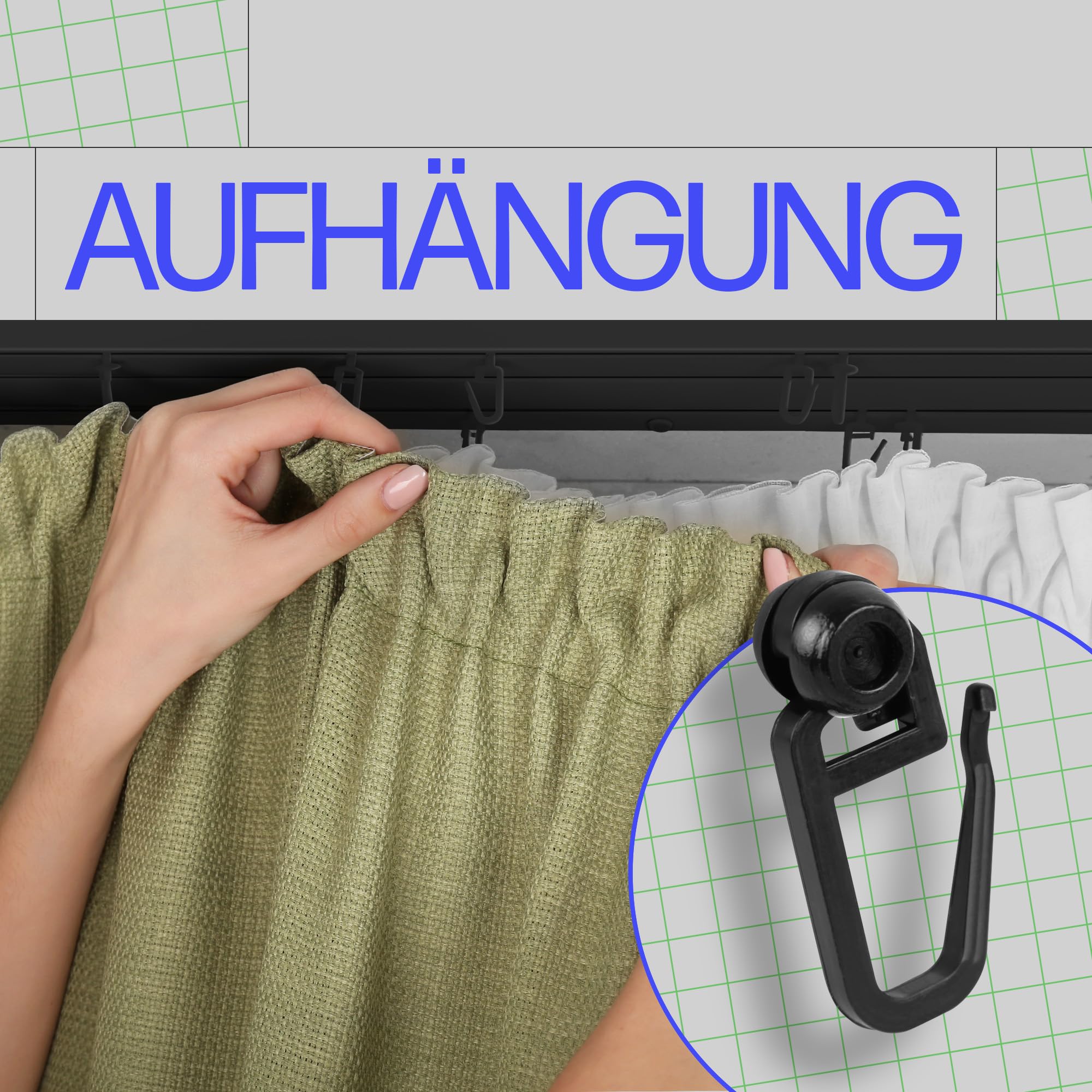 Bestlivings Gardinenschiene Schwarz (480cm / 3-läufig) Vorhangschiene Komplettset inkl. Zubehör (Befestigungs-Set, Seitendeckel, Gardinenröllchen)