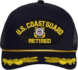 US Coast Guard Captain Trucker Hat - Military Pride Cap