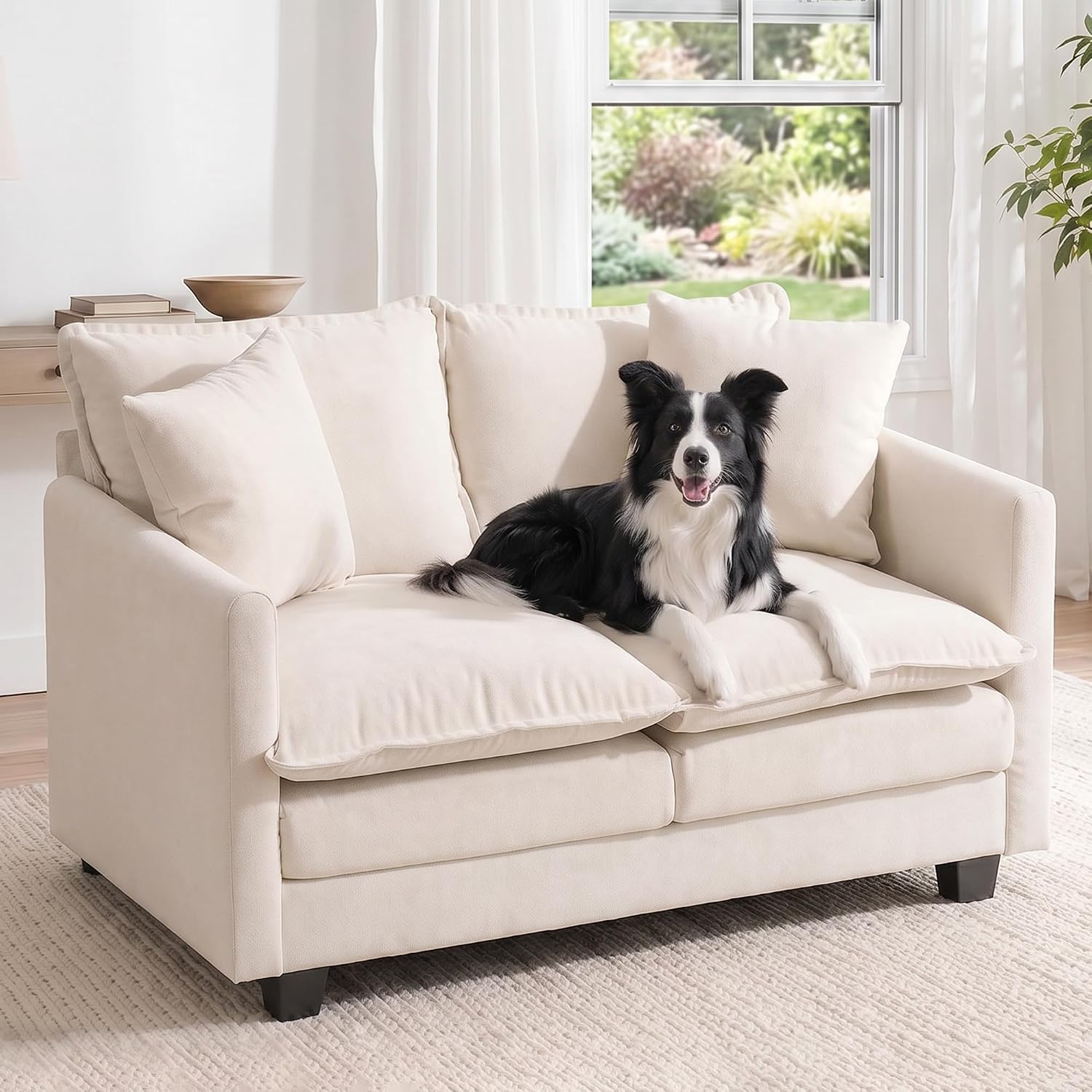 2-Seater Cloud-Like Loveseat Sofa with 27 Deep Seat