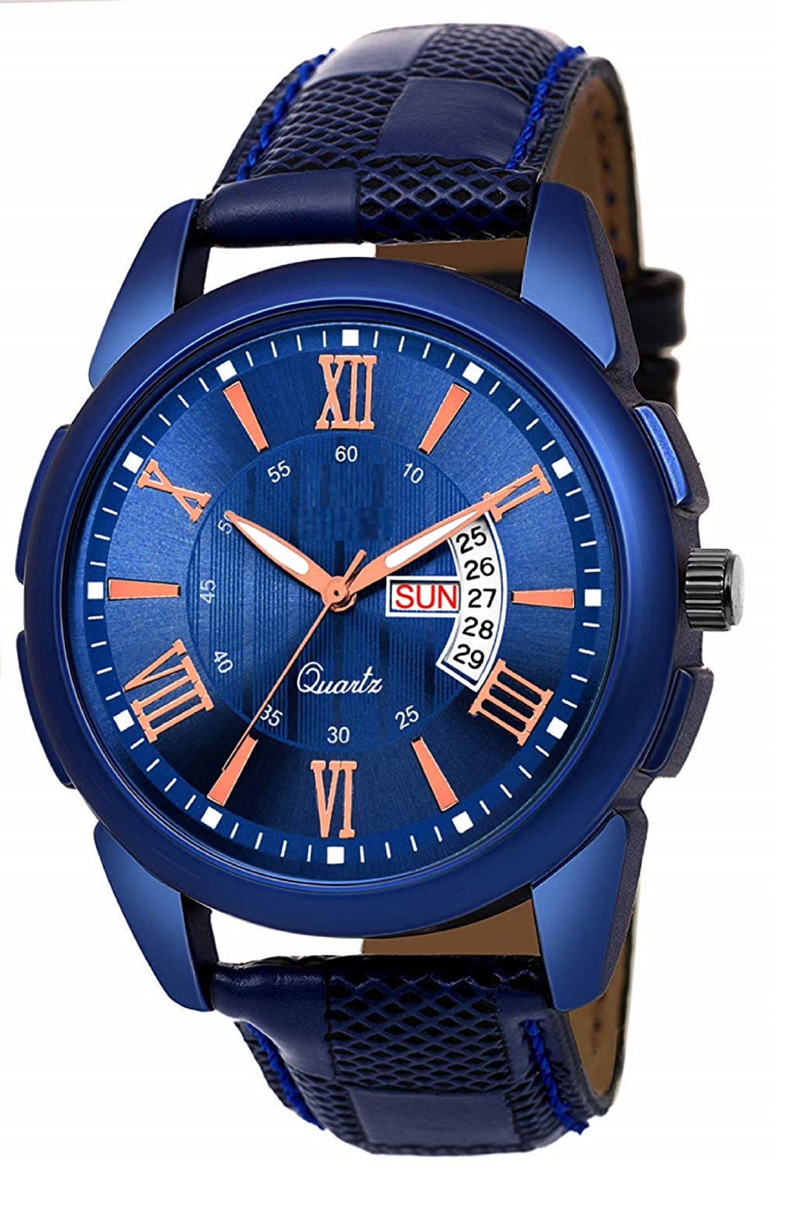 BID Blue Day Date Analog Mens Watch (B07V3WX11F) Amazon Price History, Amazon Price Tracker